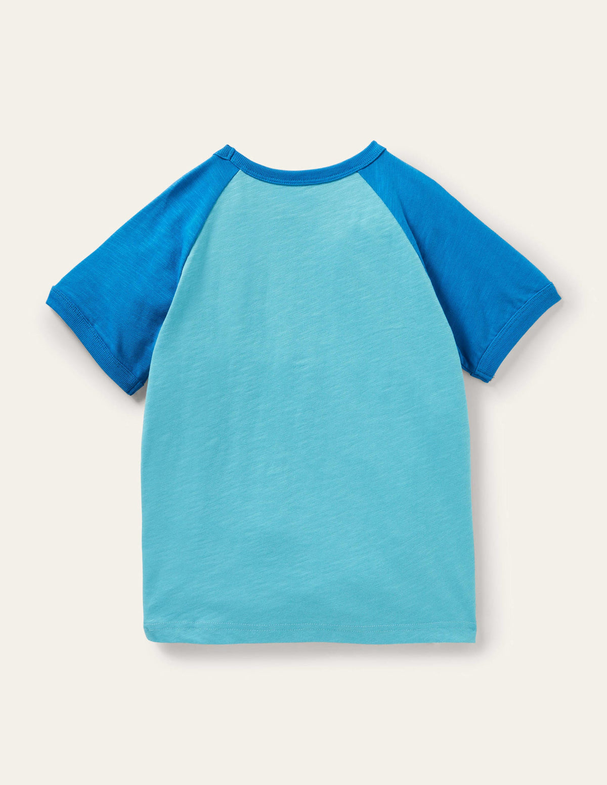 Colourblock Raglan T-shirt-Aqua Blue Rainbow-2