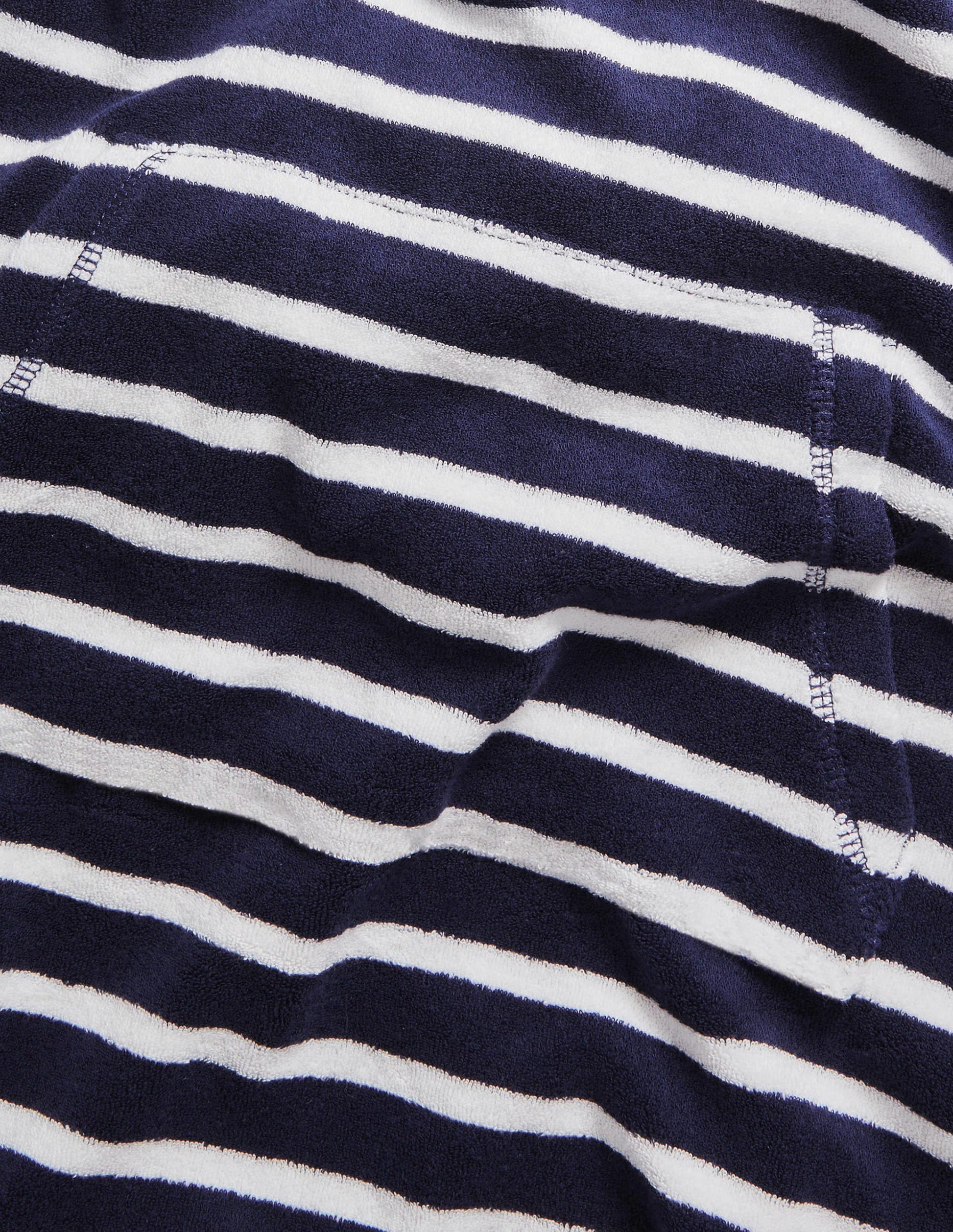 Towelling Throw-on-College Navy/White-3