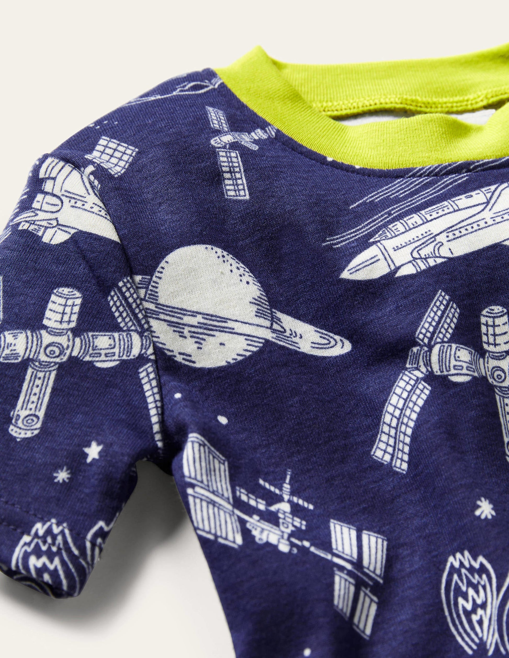 Snug Short John Glow Pyjamas-Starboard Blue Space-3