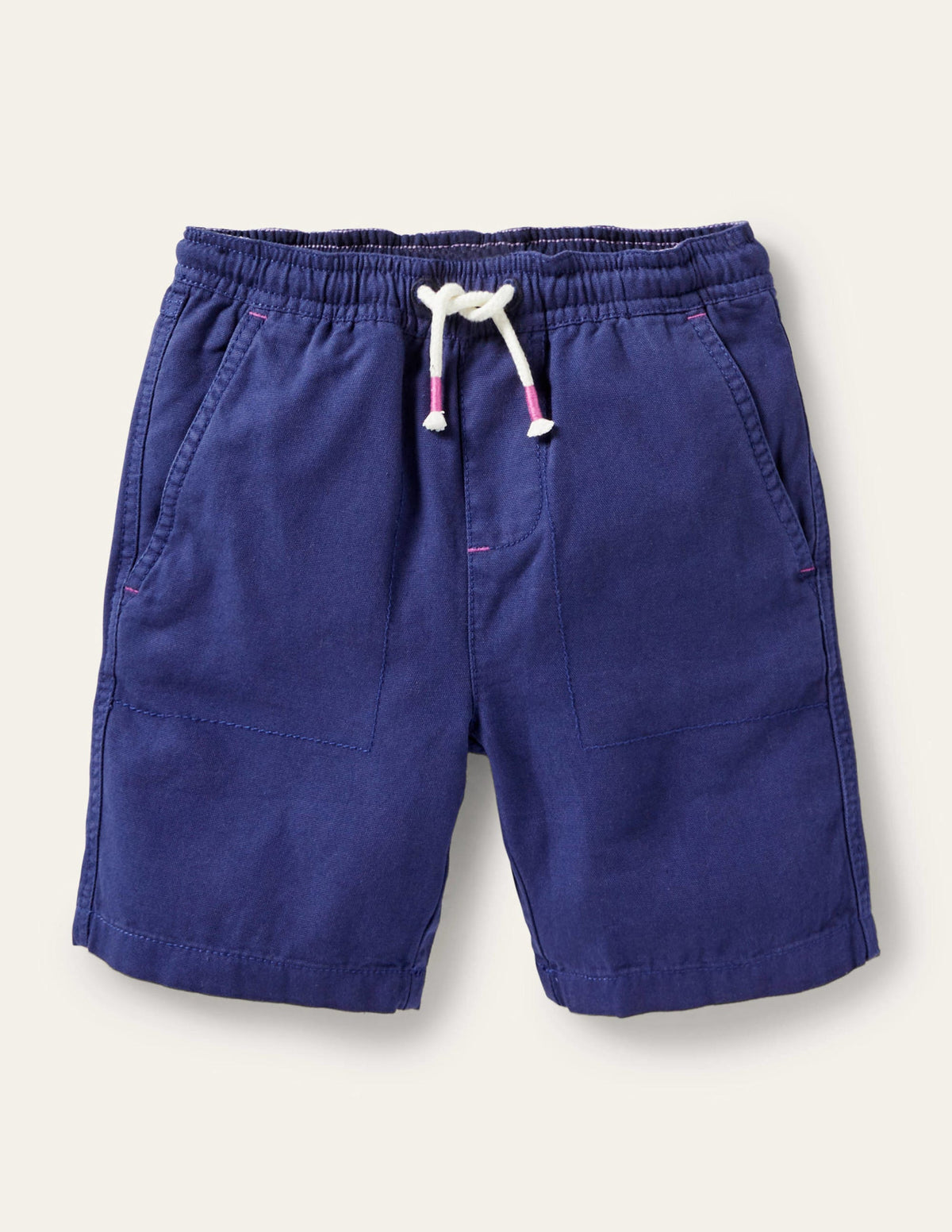 Pull-on Drawstring Shorts-College Navy - Image 1