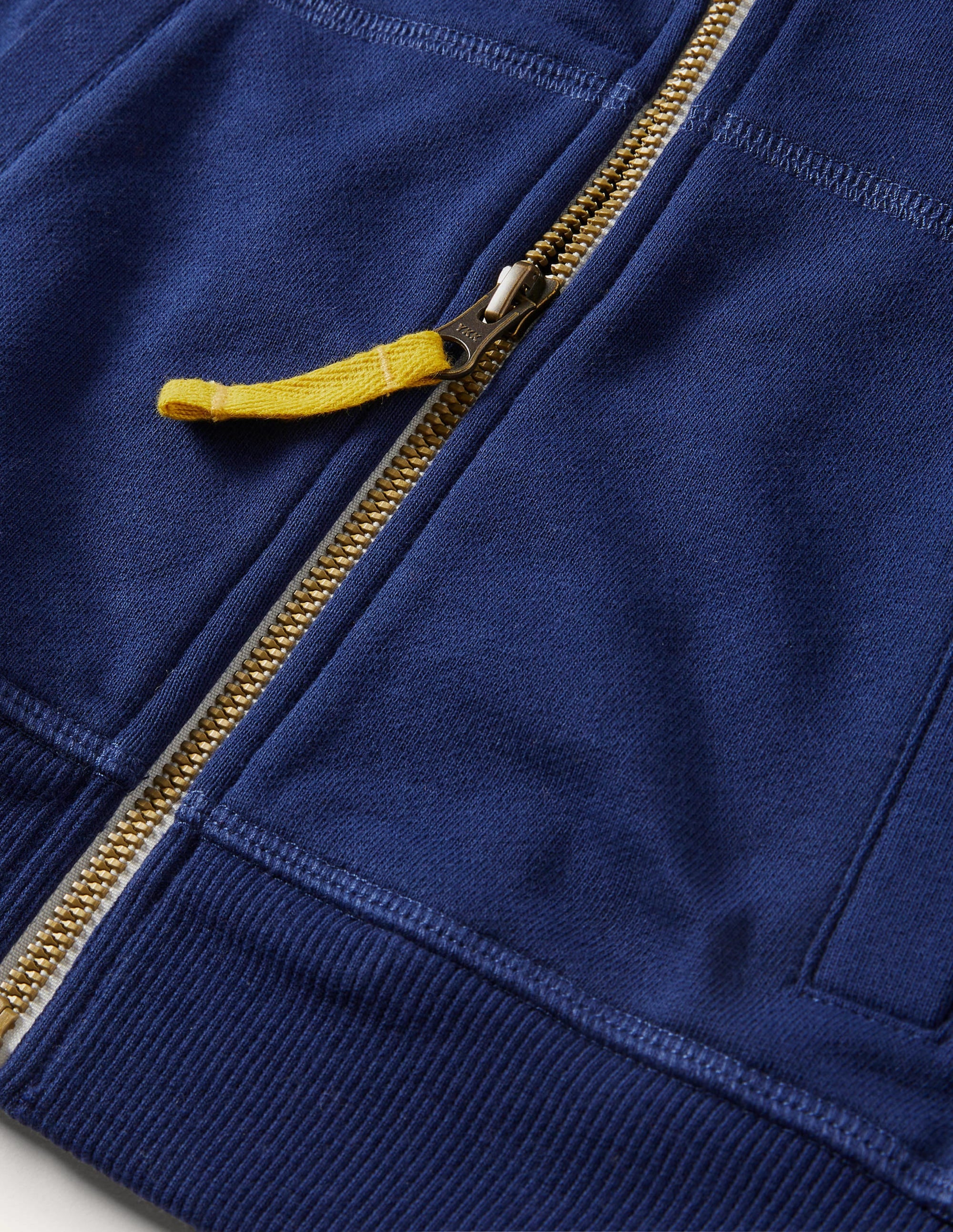Rainbow Sleeve Zip-Up Hoodie-College Navy - Image 3