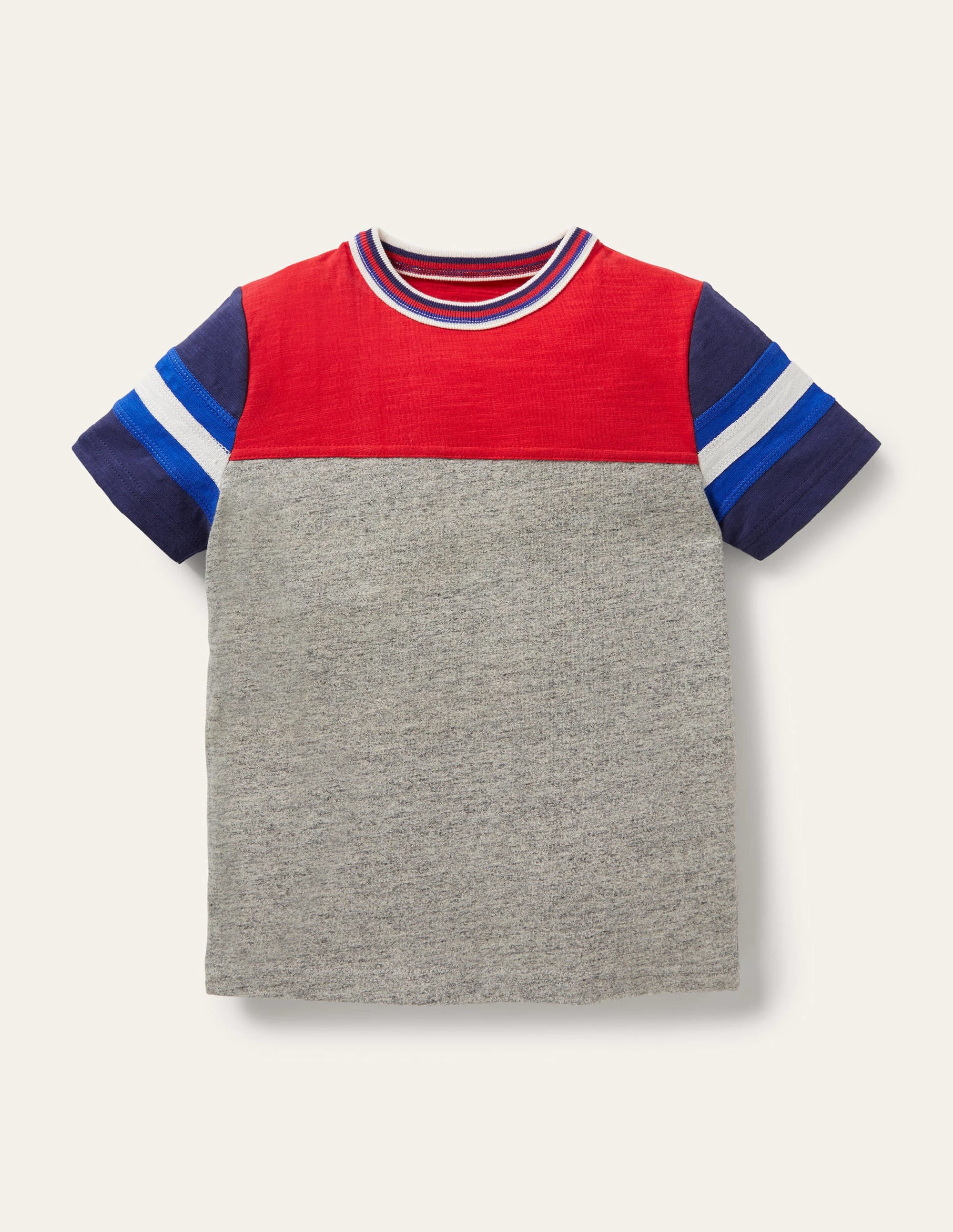 Sporty Colourblock T-shirt-Strawberry Tart Red - Image 1