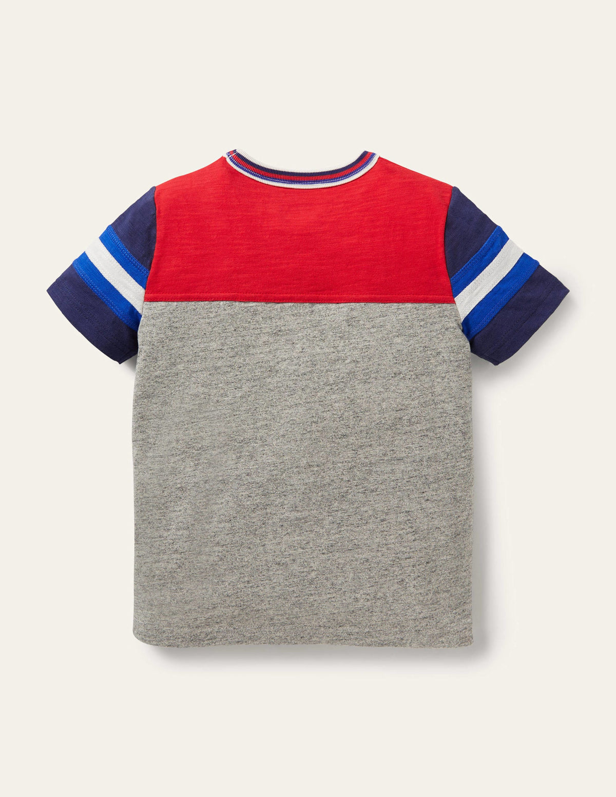 Sporty Colourblock T-shirt-Strawberry Tart Red - Image 2