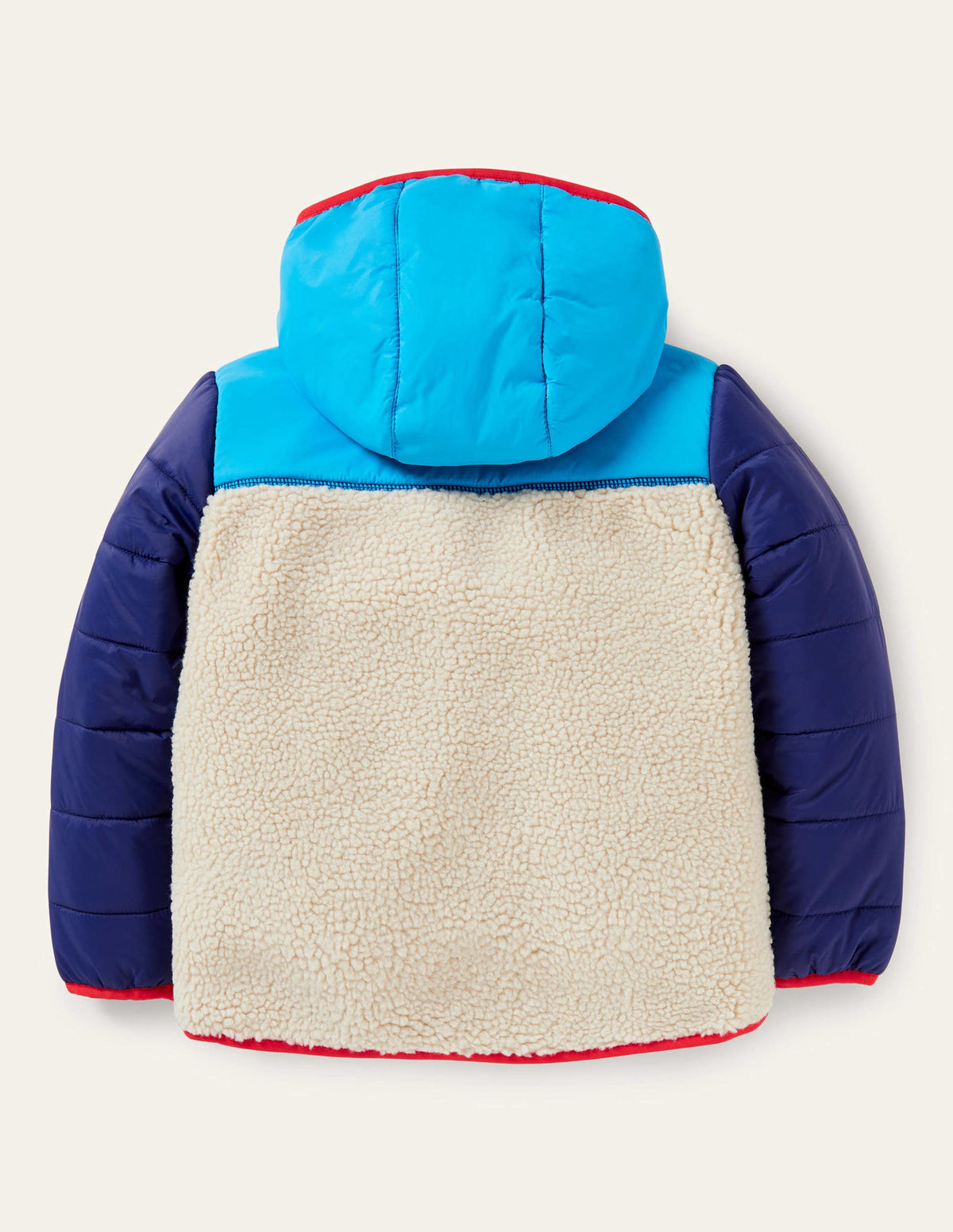 Colorblock Zip-up Fleece Jacket-Multi Colourblock - Image 2
