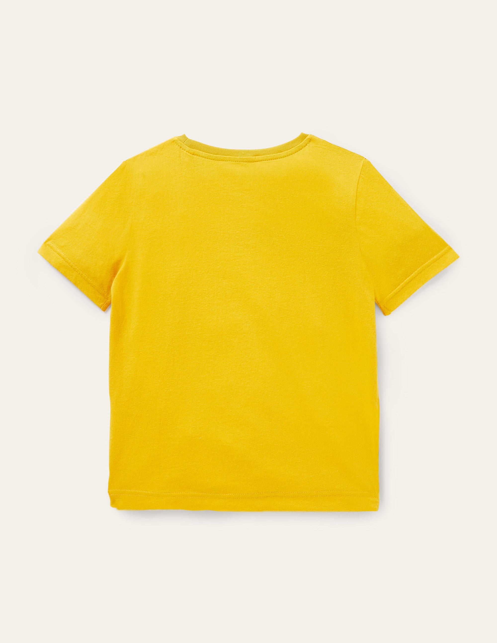 Peeking In Appliqué T-shirt-Daffodil Yellow Dinosaurs - Image 2