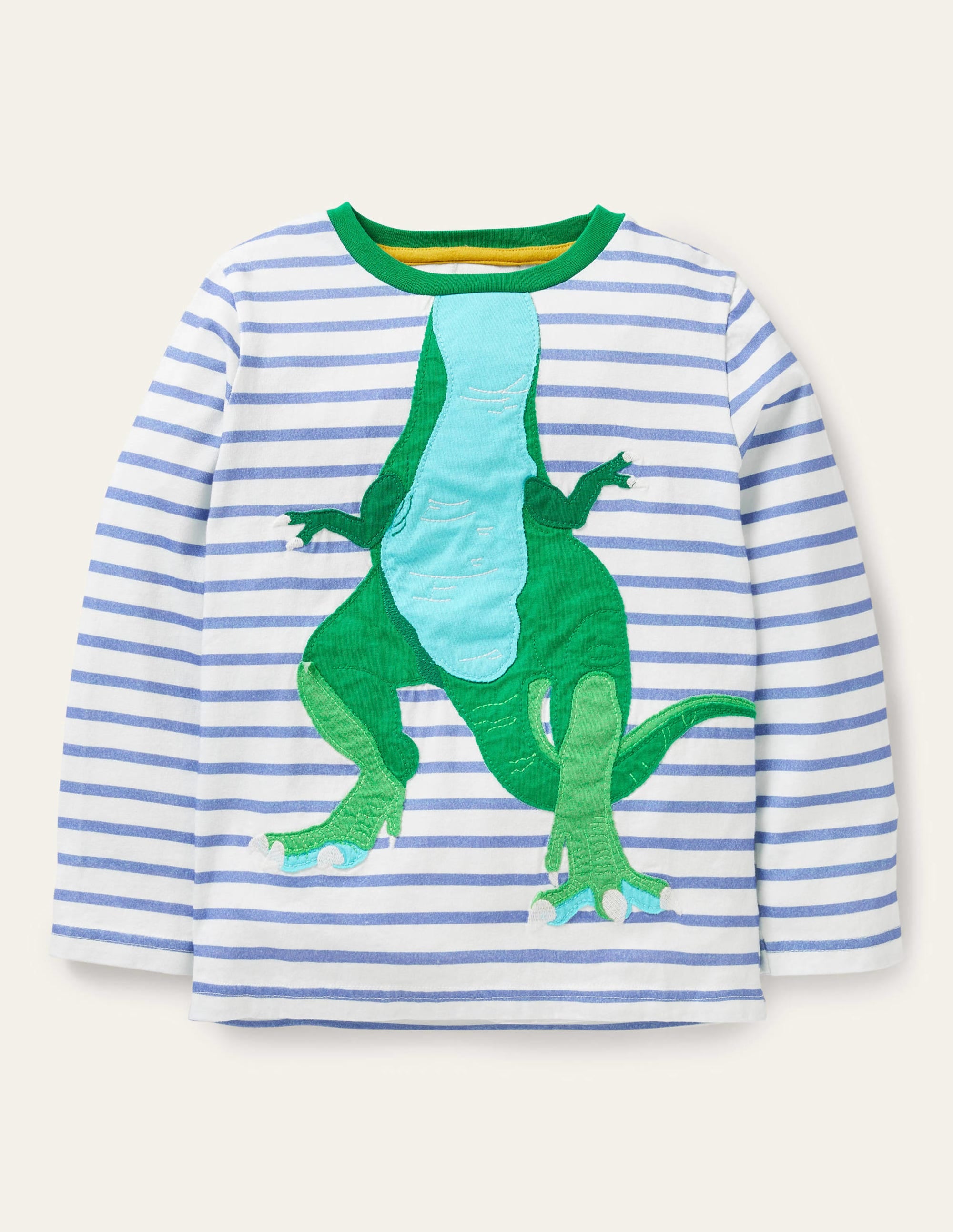 Be the Dinosaur T-shirt-Ivory/Malibu Blue Dinosaur - Image 1