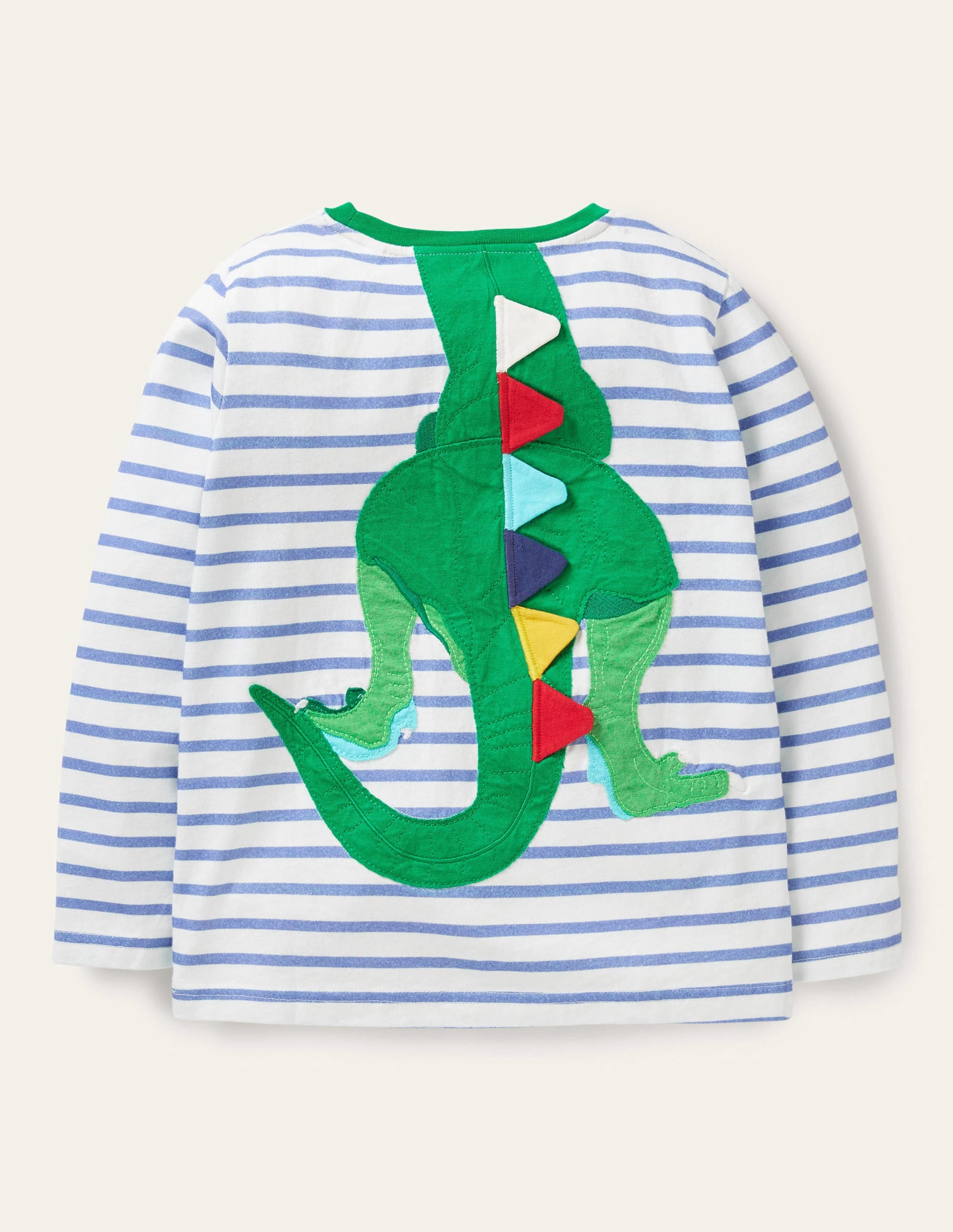 Be the Dinosaur T-shirt-Ivory/Malibu Blue Dinosaur - Image 2