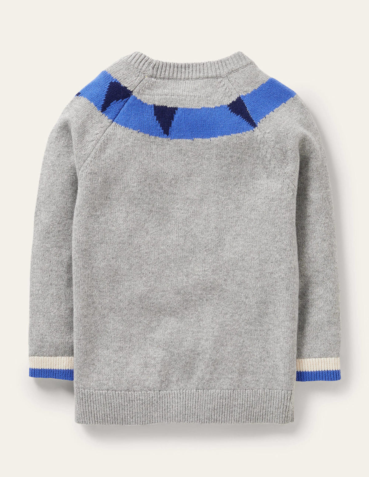 Fun Sweater-Grey Melange Dinosaur-2