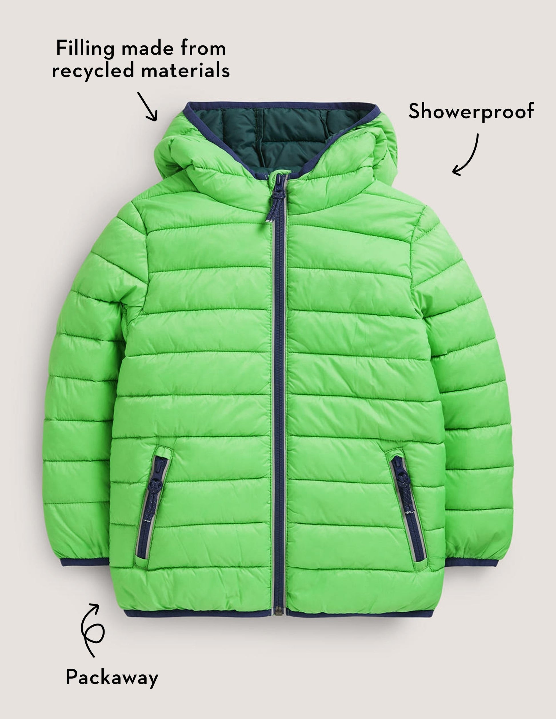 Cosy Pack-away Padded Jacket-Highland Green-4