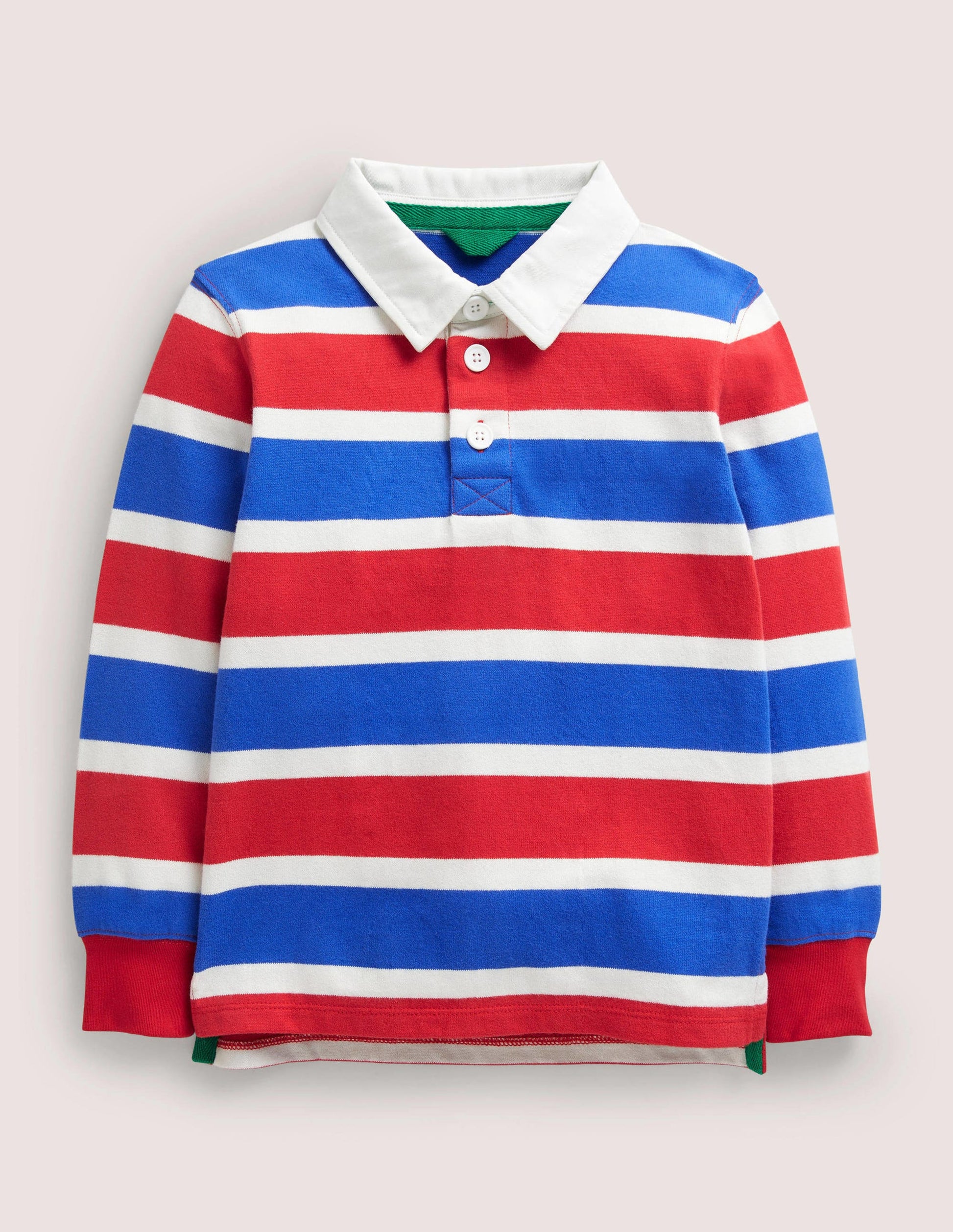Classic Rugby Shirt-Rockabilly Red/ Brilliant Blue-1