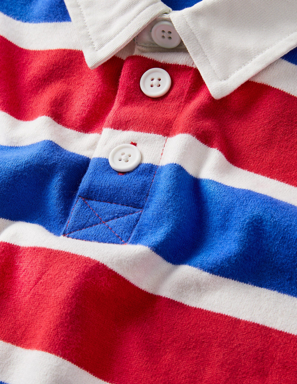 Classic Rugby Shirt-Rockabilly Red/ Brilliant Blue-3