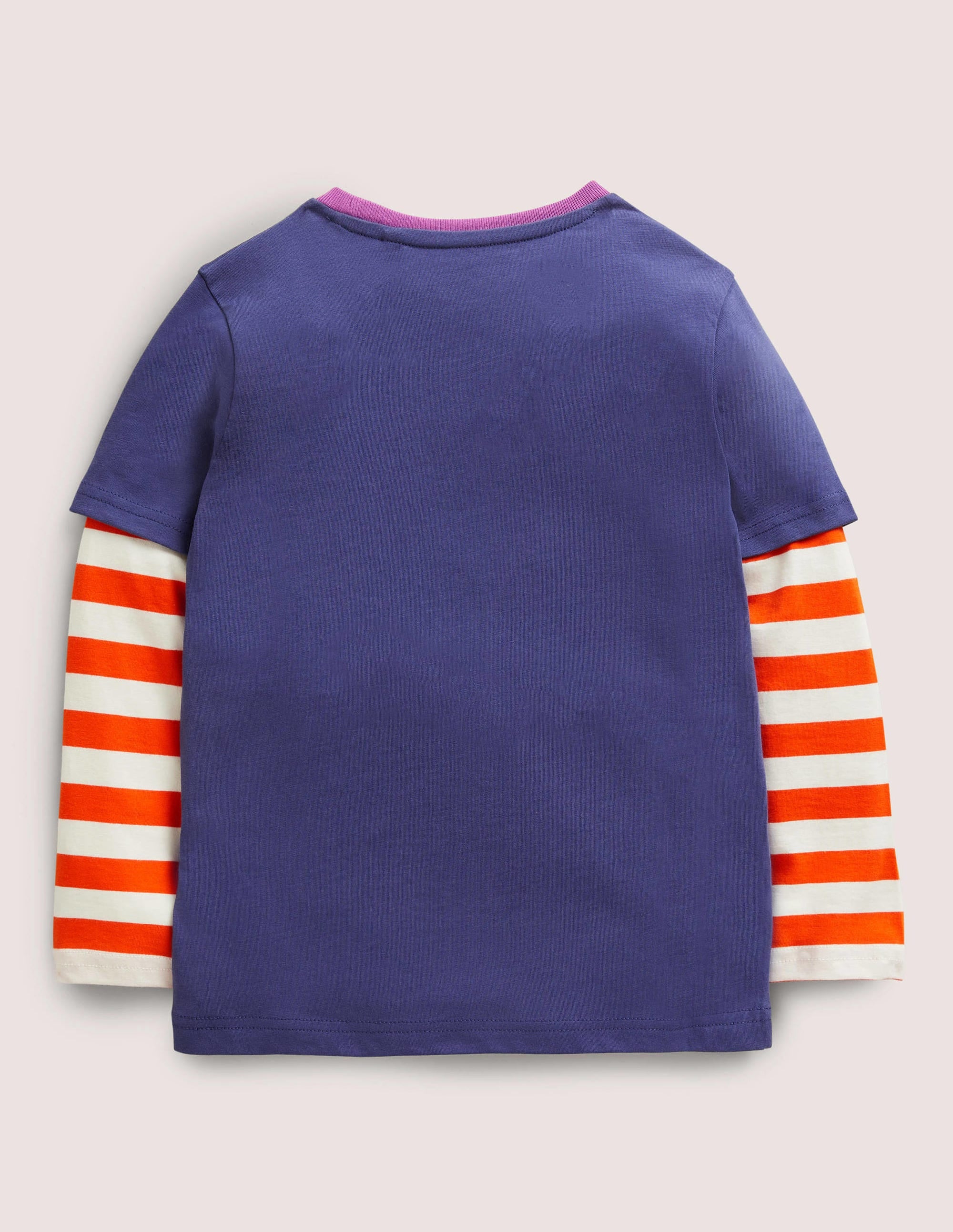 Halloween Double Layer T-shirt-Navy/Ivory Meerkat - Image 2