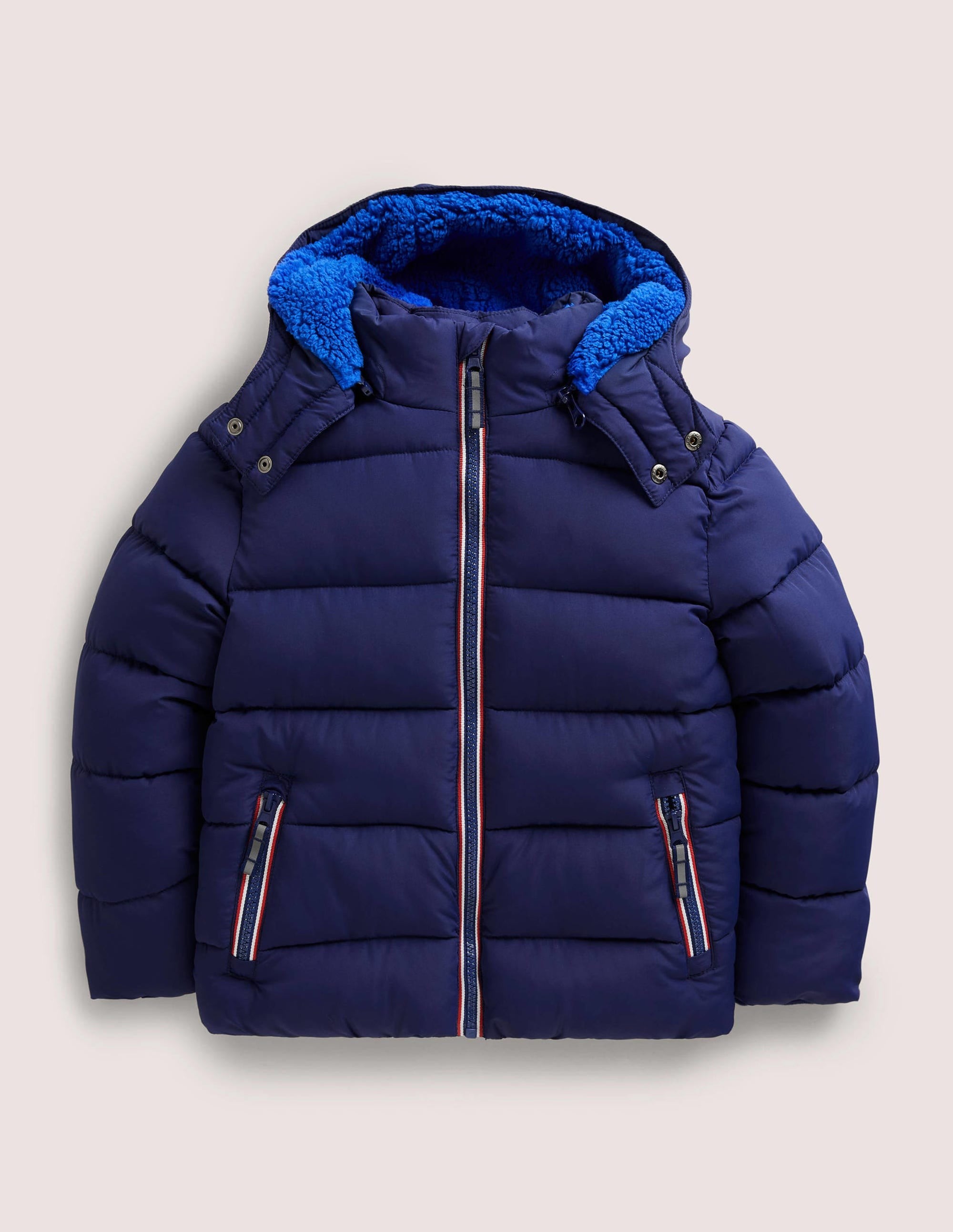 Navy Waterproof Puffer Jacket-College Navy - Image 1