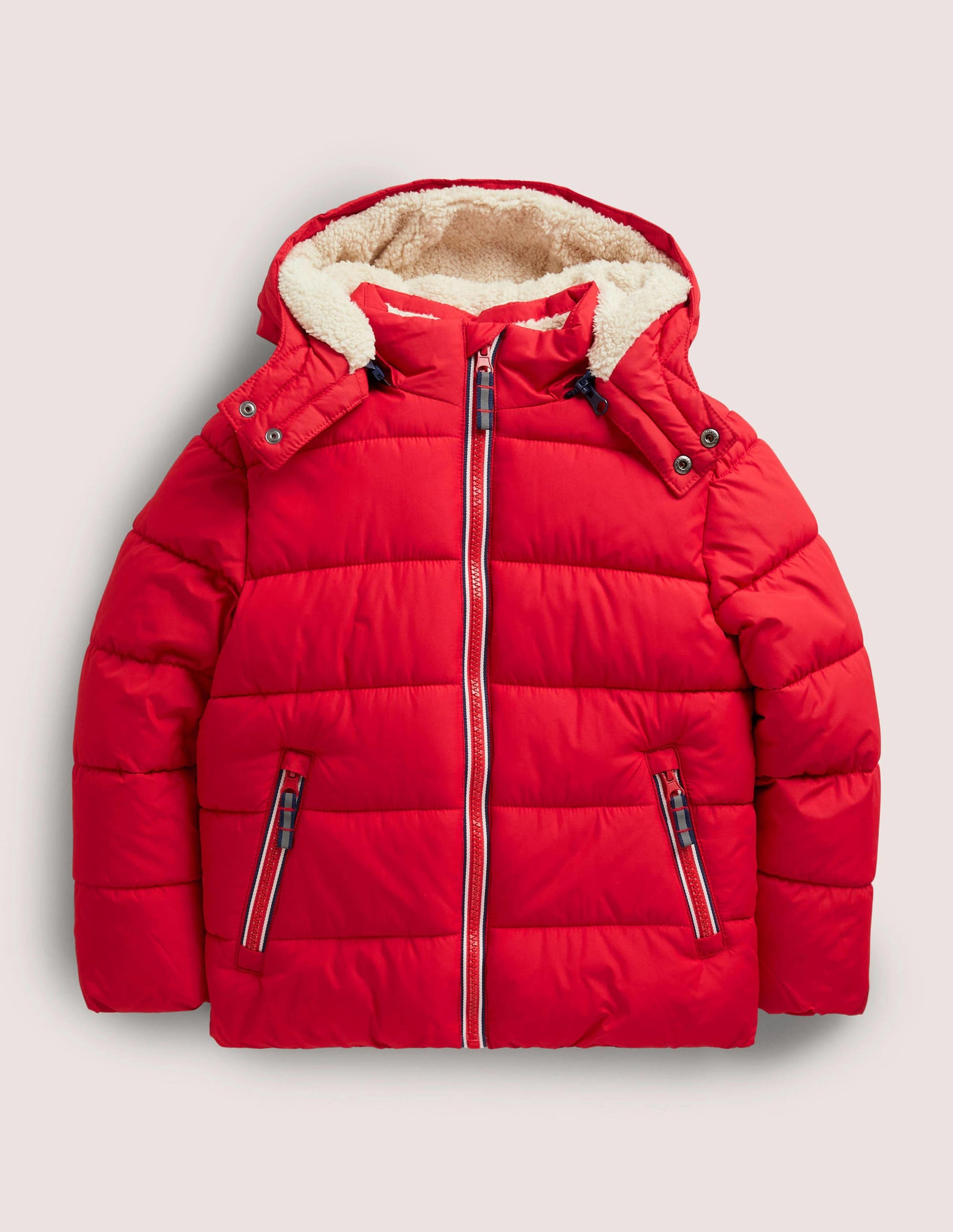 Red Waterproof Puffer Jacket-Rockabilly Red-1