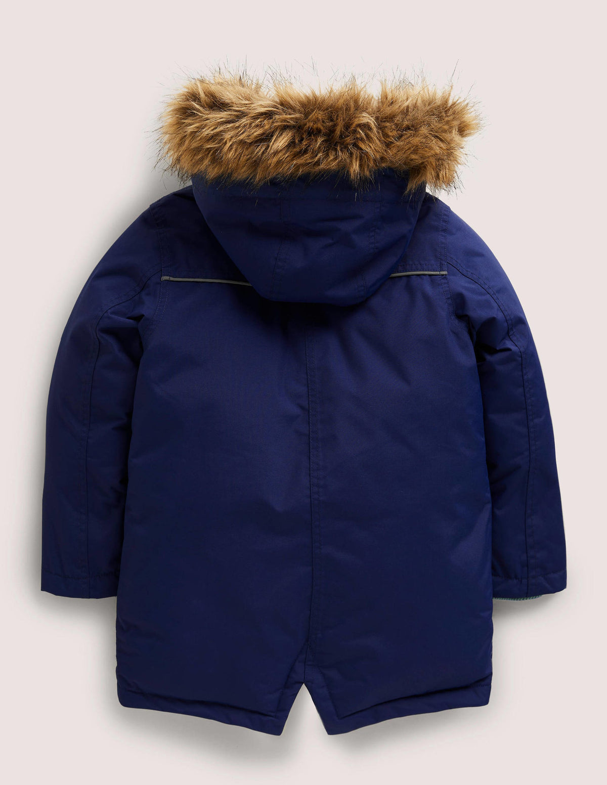 Navy Hooded Waterproof Parka-College Navy-2