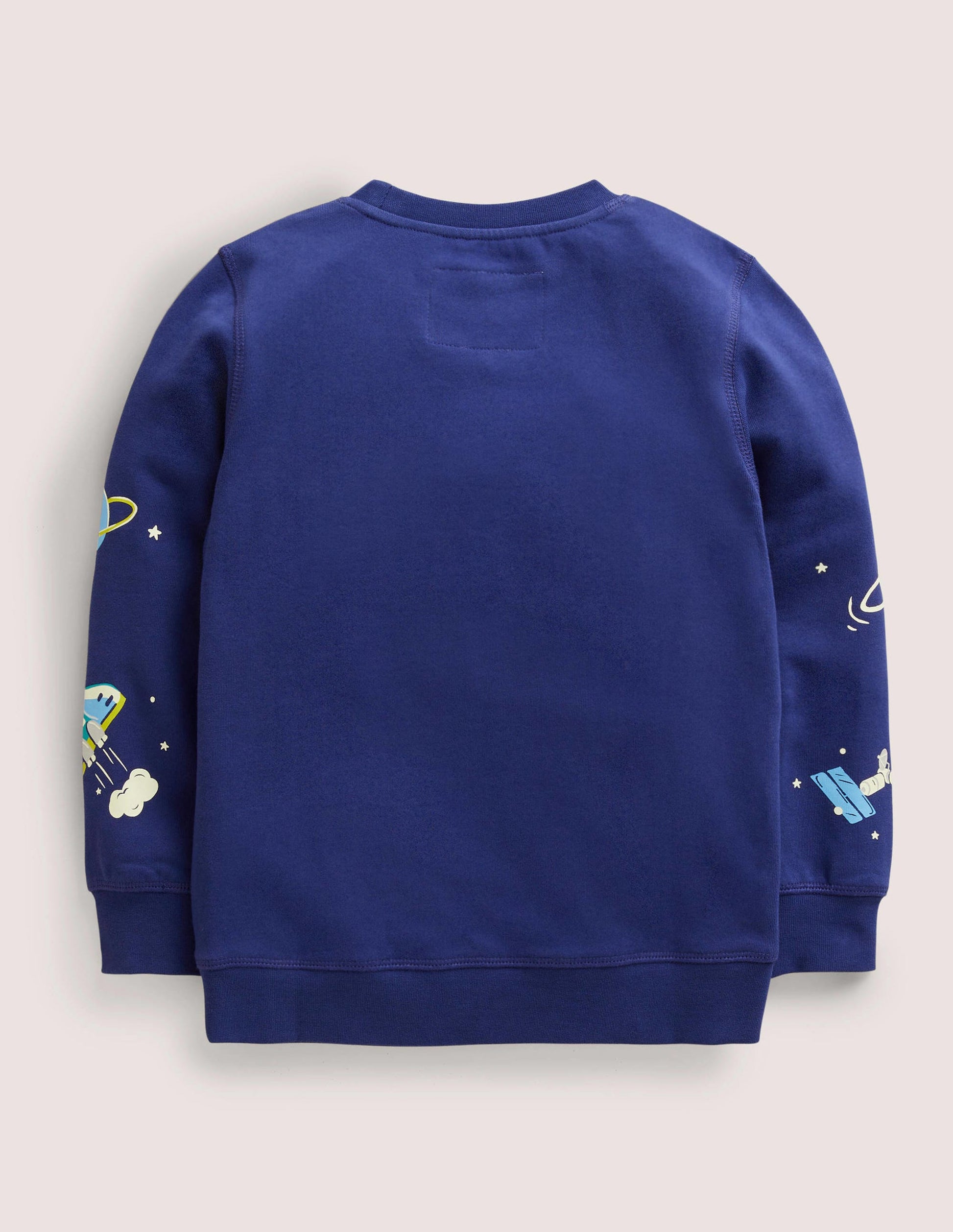 Glowing Space Sweatshirt-School Navy Space Print-2