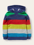 Rainbow Stripe Hoodie-Multi Rainbow