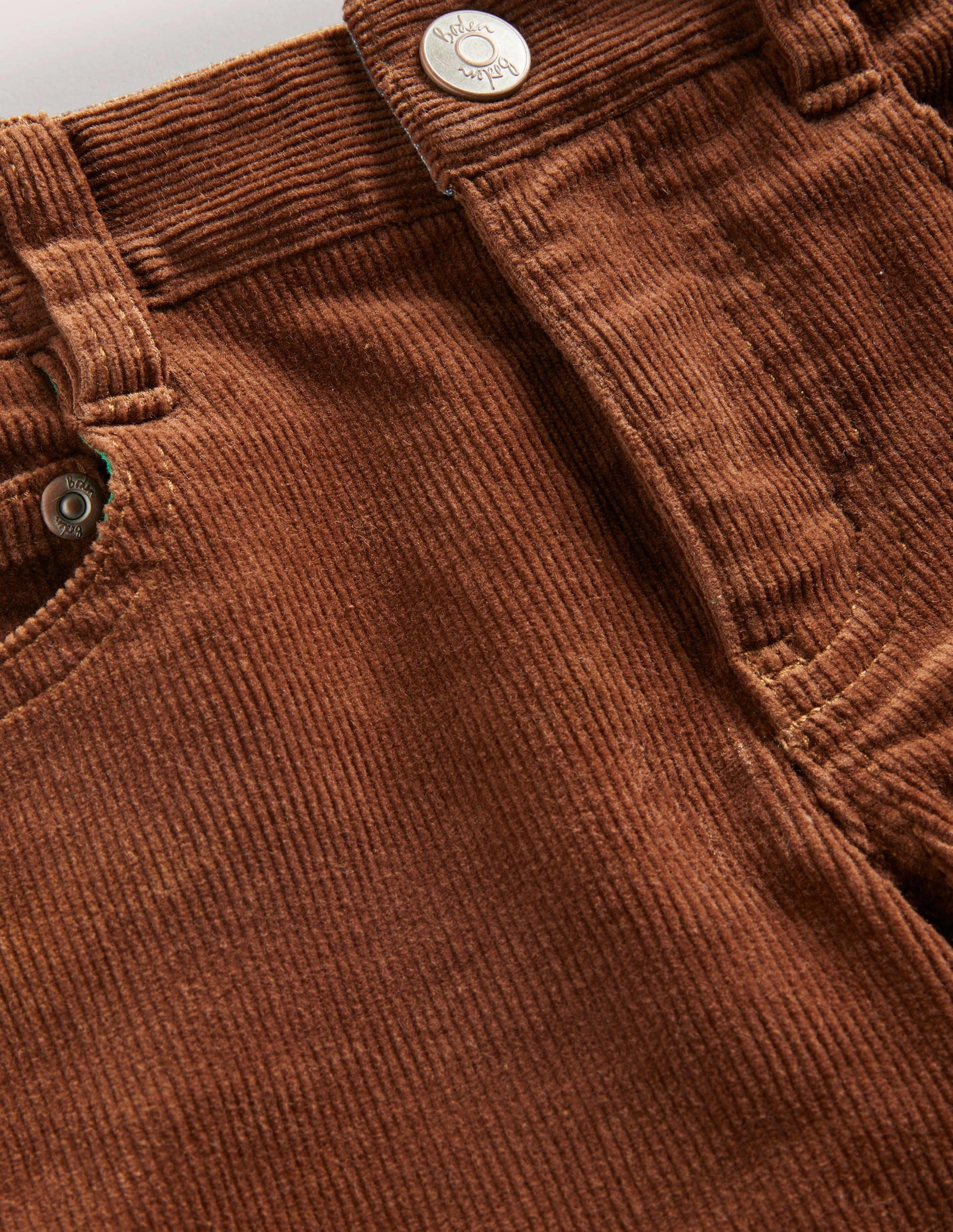 Slim Cord Stretch Pants-Butterscotch Brown-3