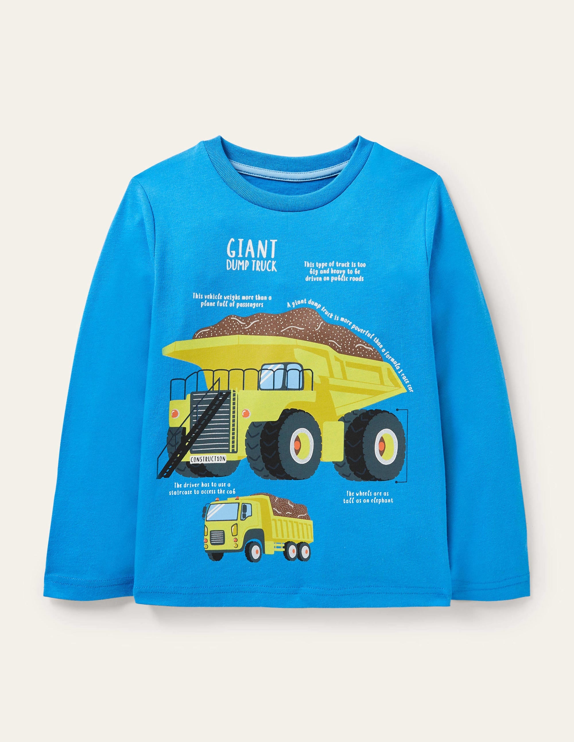 Educational T-shirt-Moroccan Blue Dump Truck - Image 1