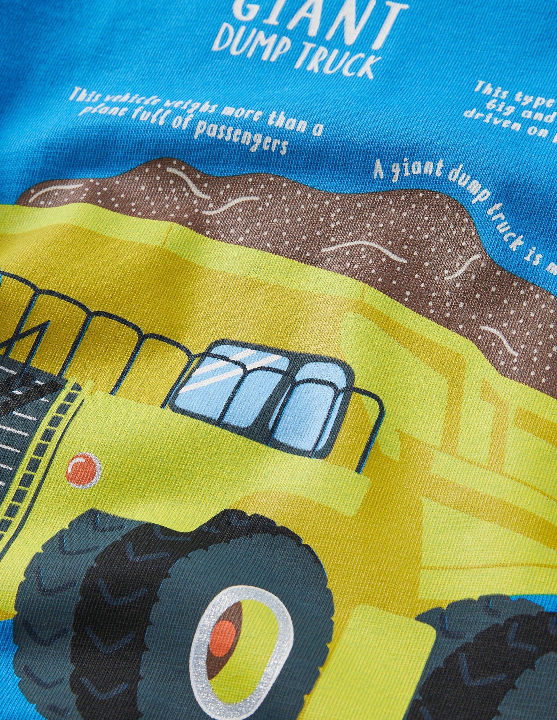 Educational T-shirt-Moroccan Blue Dump Truck-3