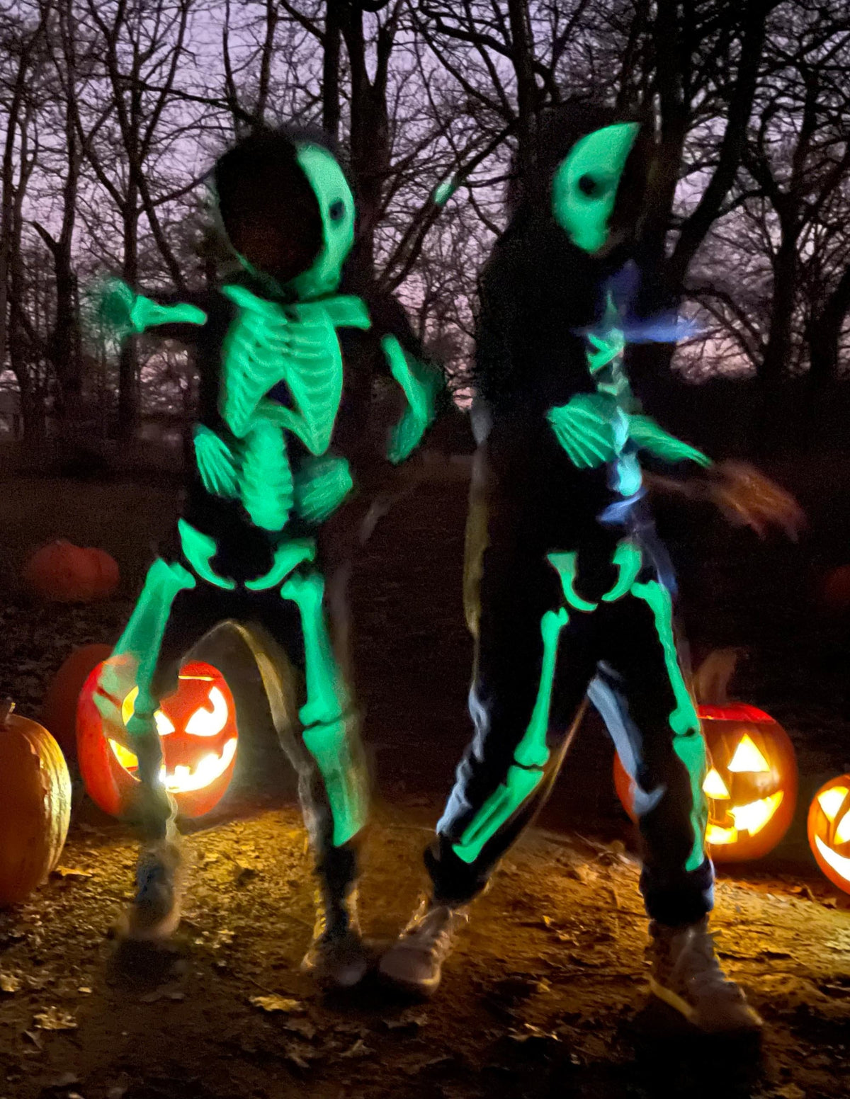 Halloween Skeleton Joggers-Smoke Grey Skeleton - Image 8