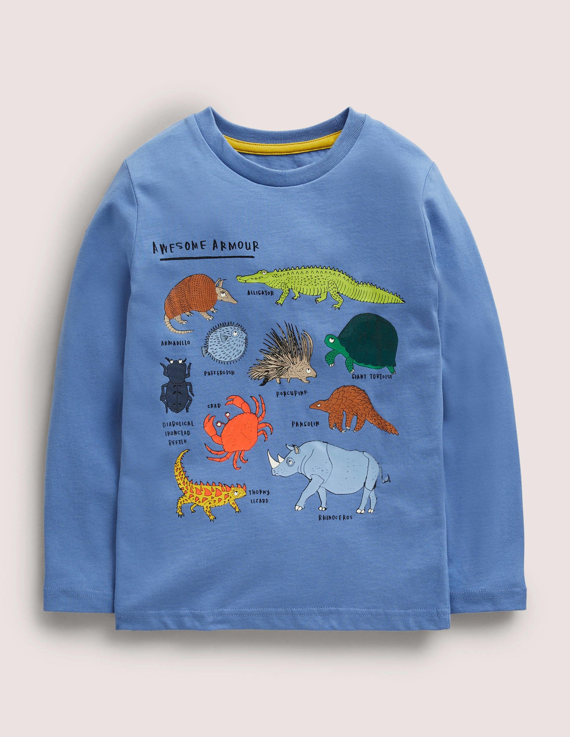 Logo Grid T-shirt-Elizabethan Blue Animals-1