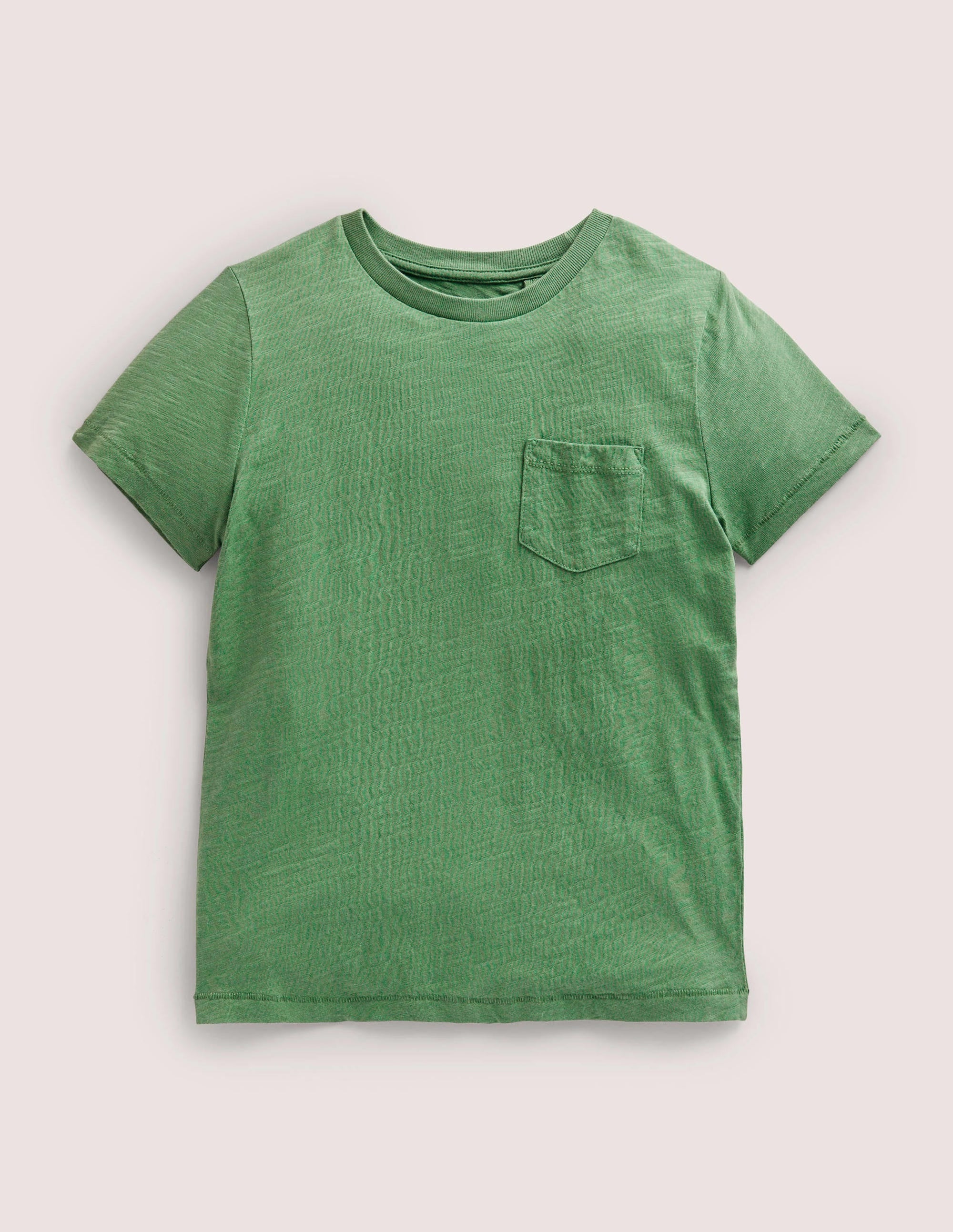 Striped Washed Slub T-shirt-Deep Grass Green - Image 1