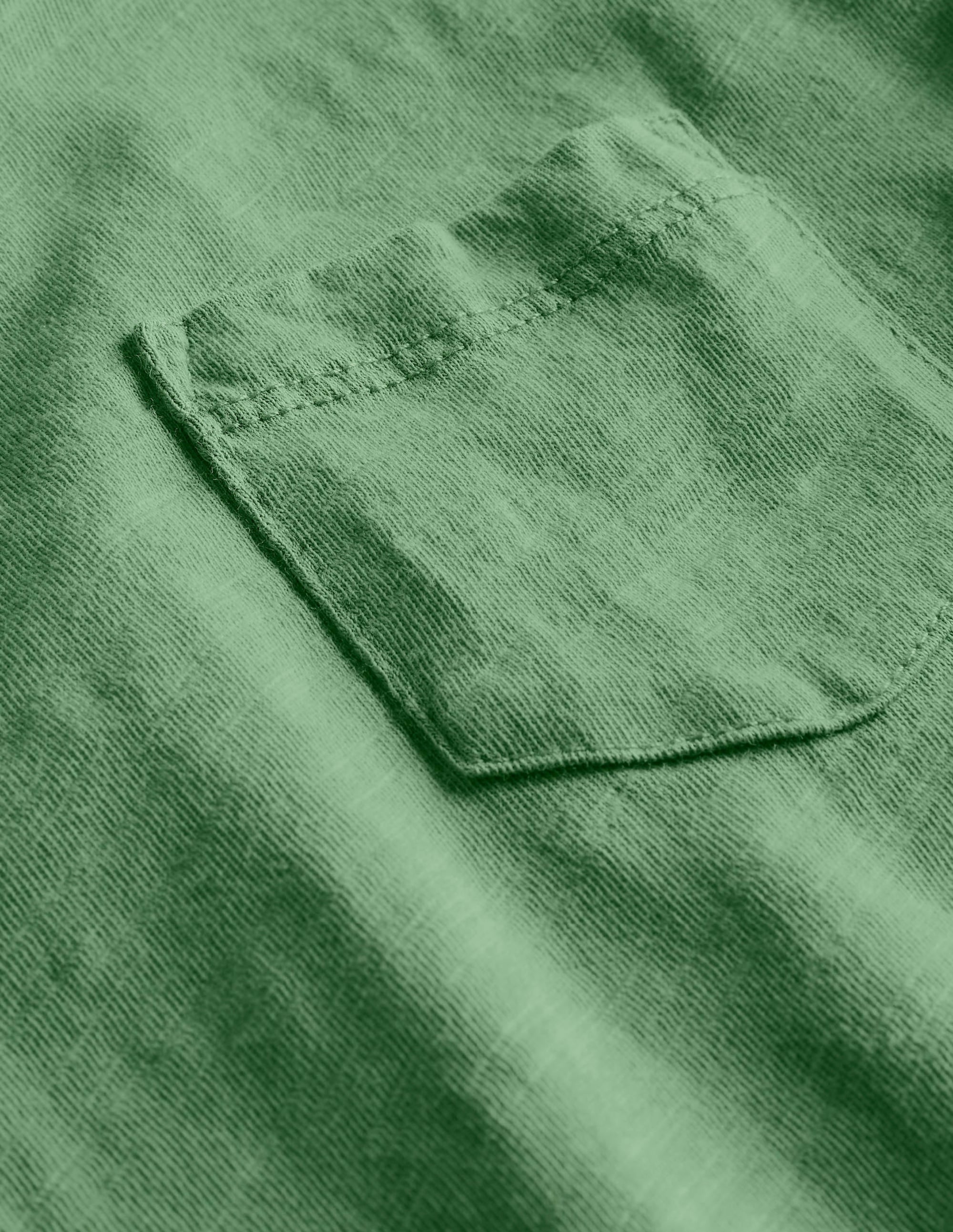 Striped Washed Slub T-shirt-Deep Grass Green - Image 3