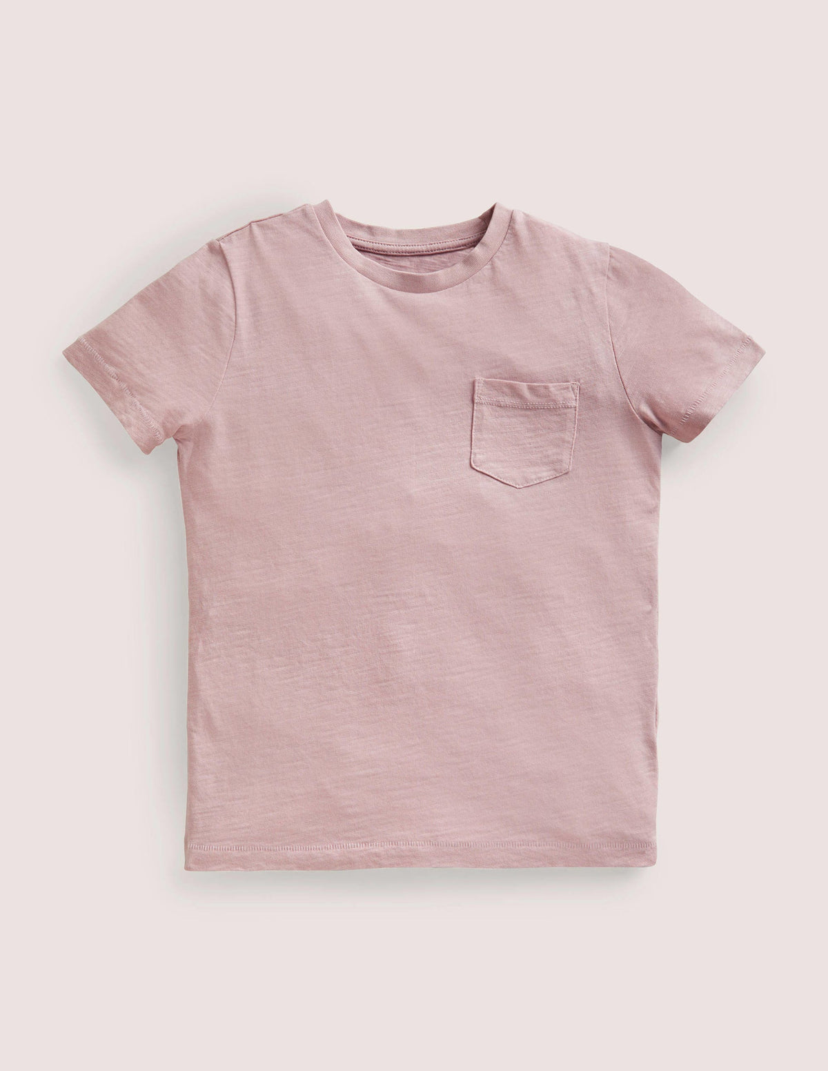 Striped Washed Slub T-shirt-French Pink - Image 1