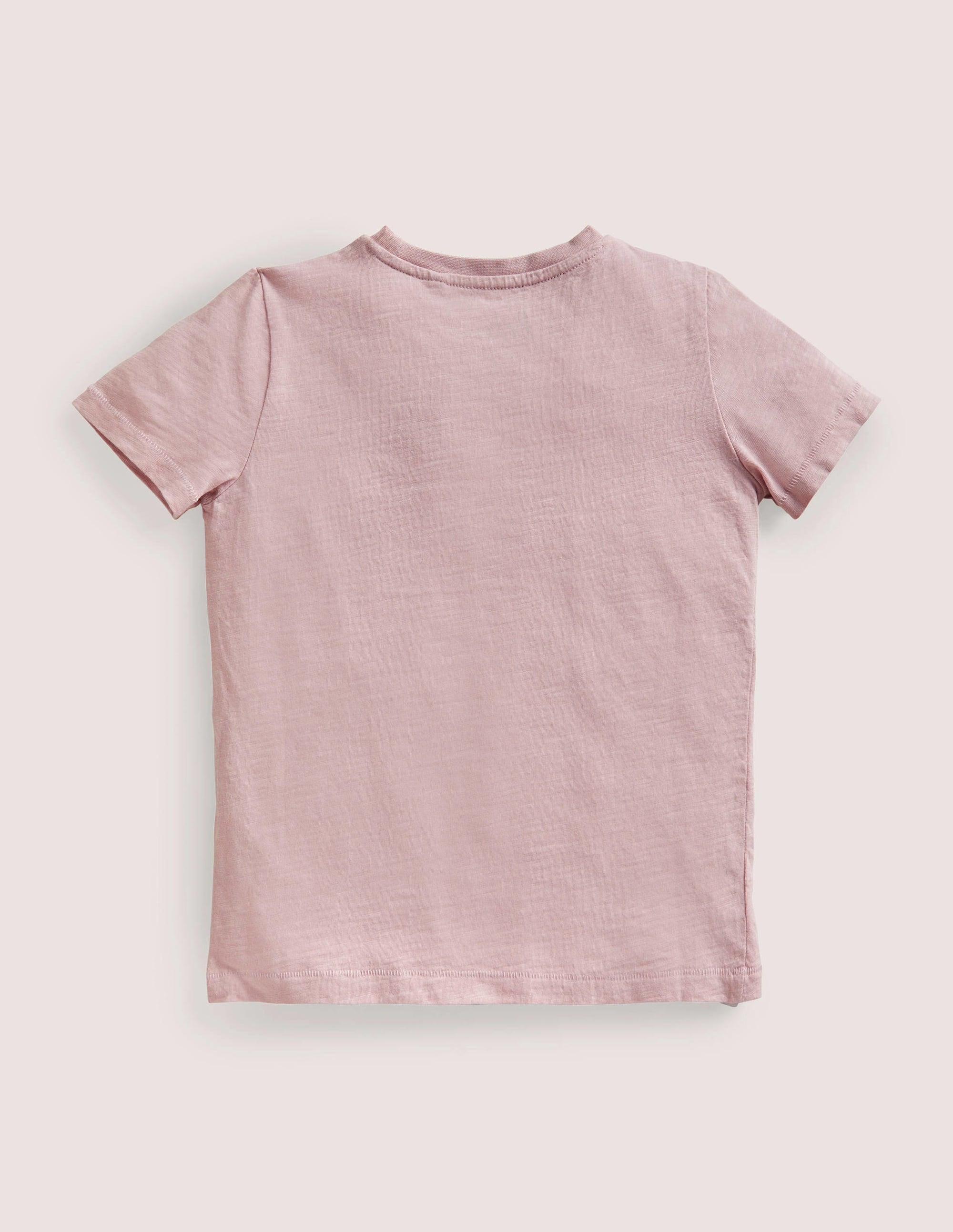 Striped Washed Slub T-shirt-French Pink - Image 2