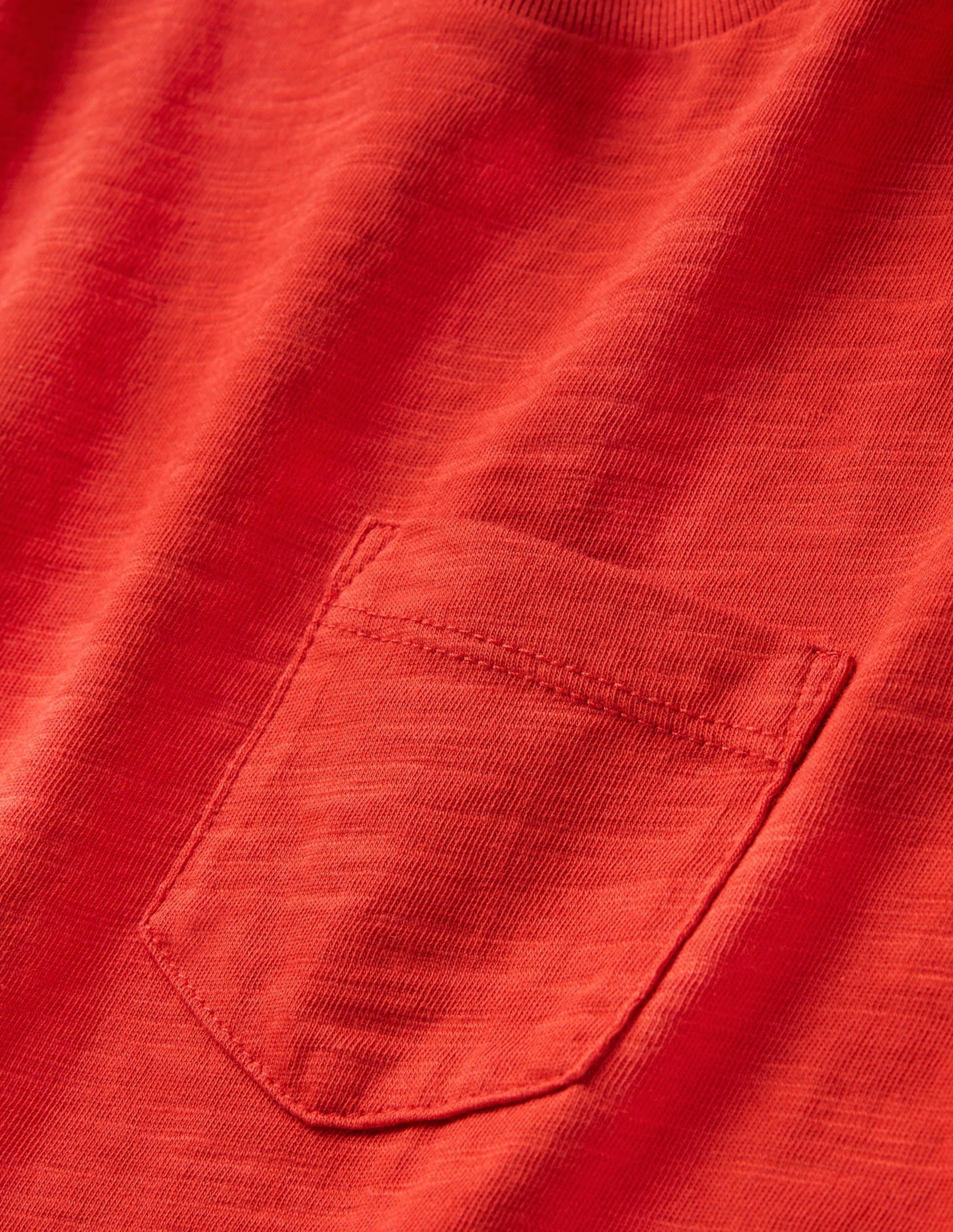 Striped Washed Slub T-shirt-Red Peppadew - Image 3