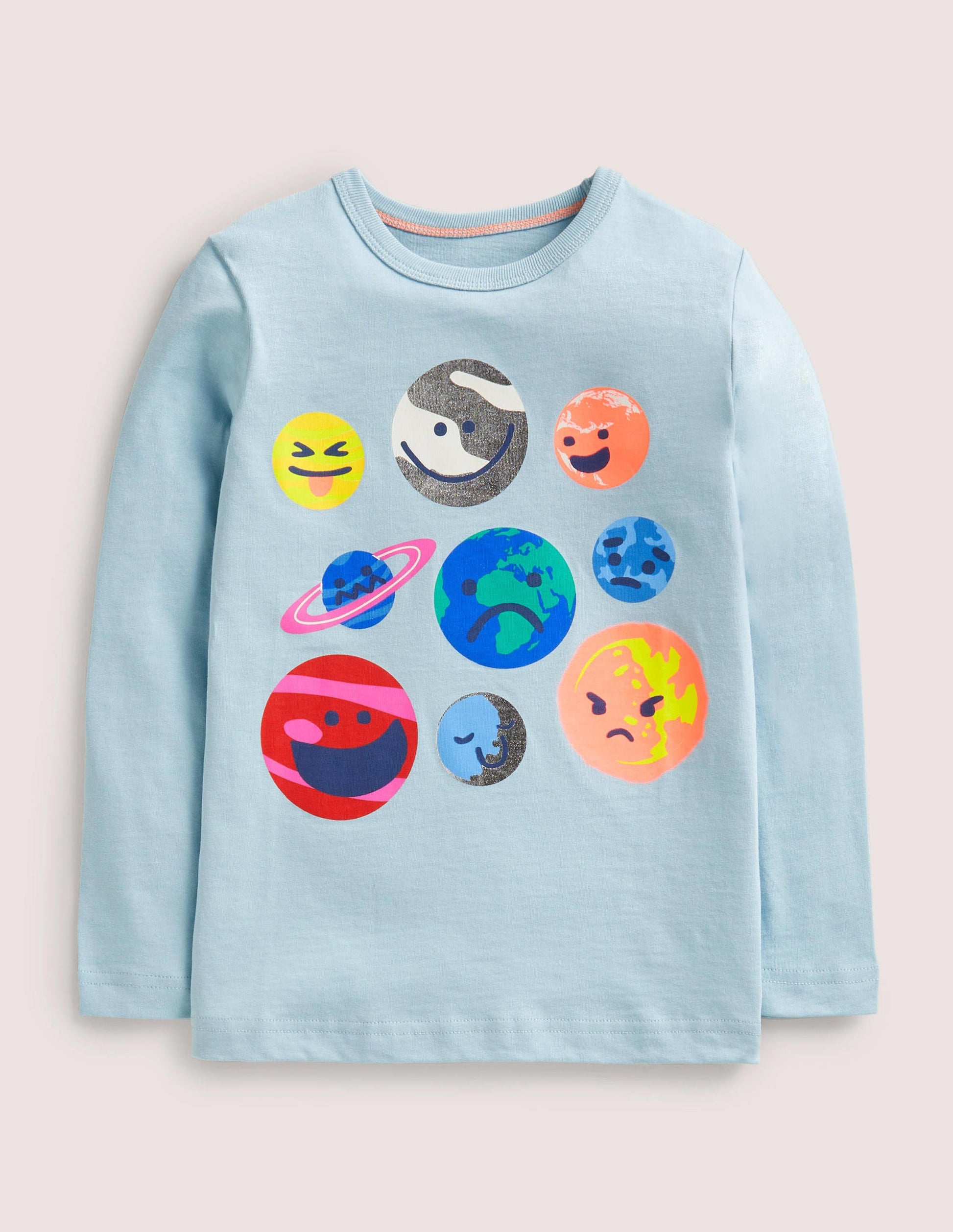 Smiley Planets T-shirt-Mineral Blue Planets-1
