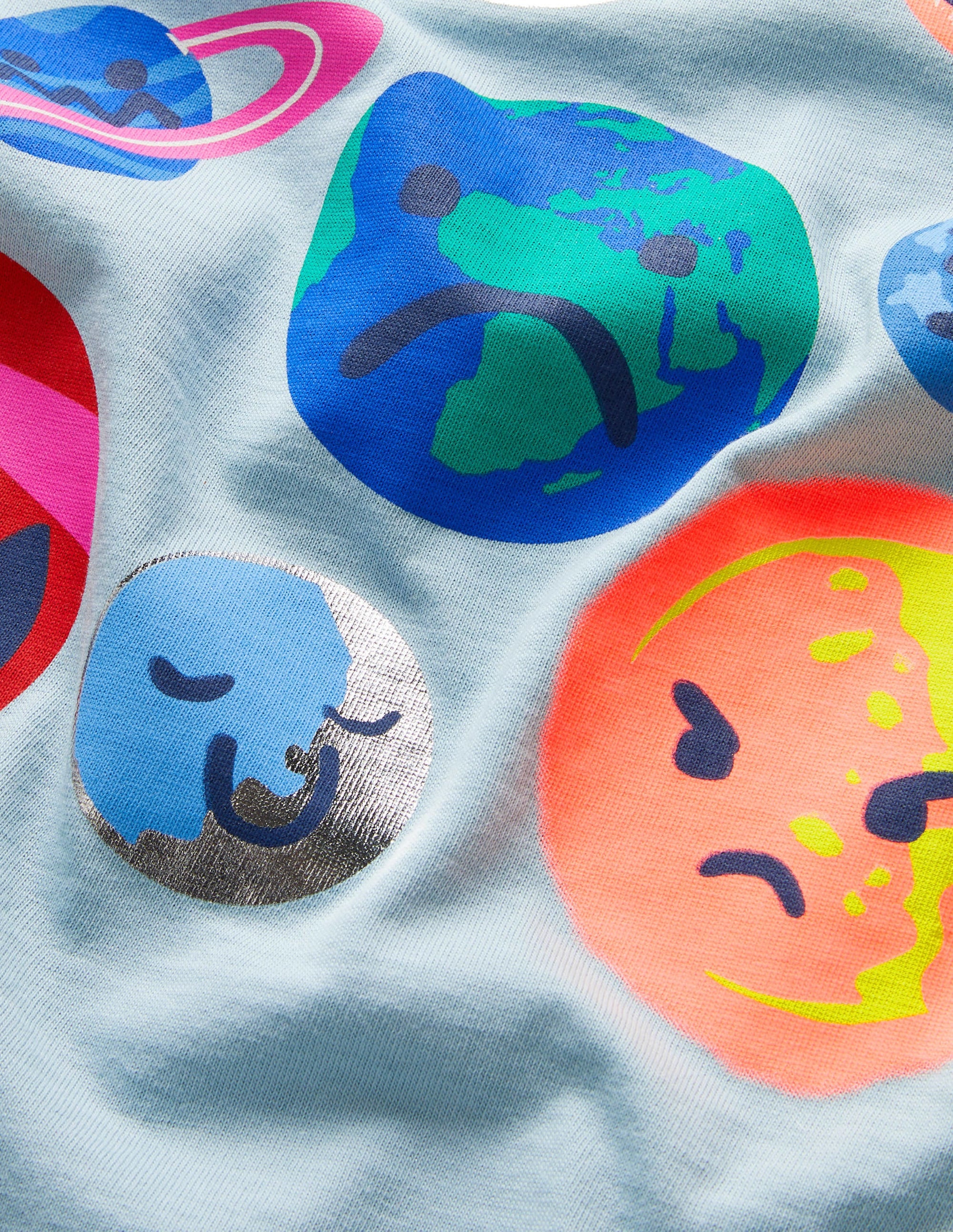 Smiley Planets T-shirt-Mineral Blue Planets - Image 3