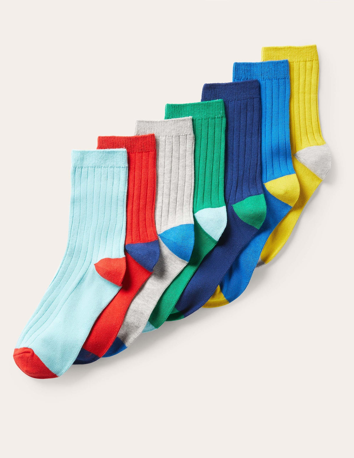 Ribbed Socks 7 Pack-Multi - Image 1
