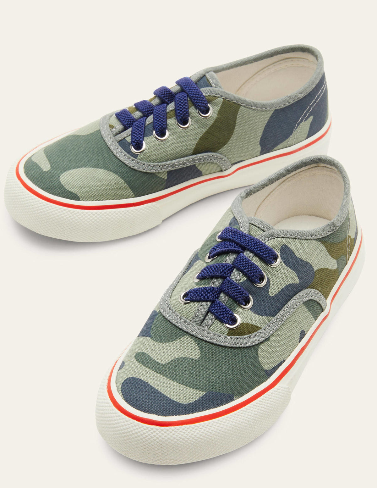 Canvas High Top Sneakers-Green Camo-1