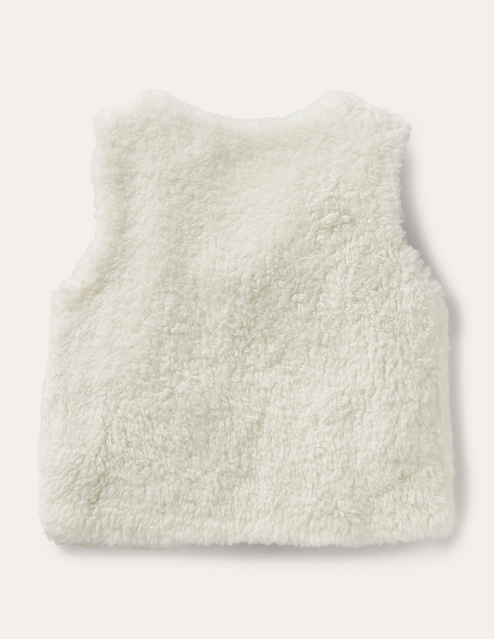 Cosy Appliqué Pocket Vest-Ivory - Image 2