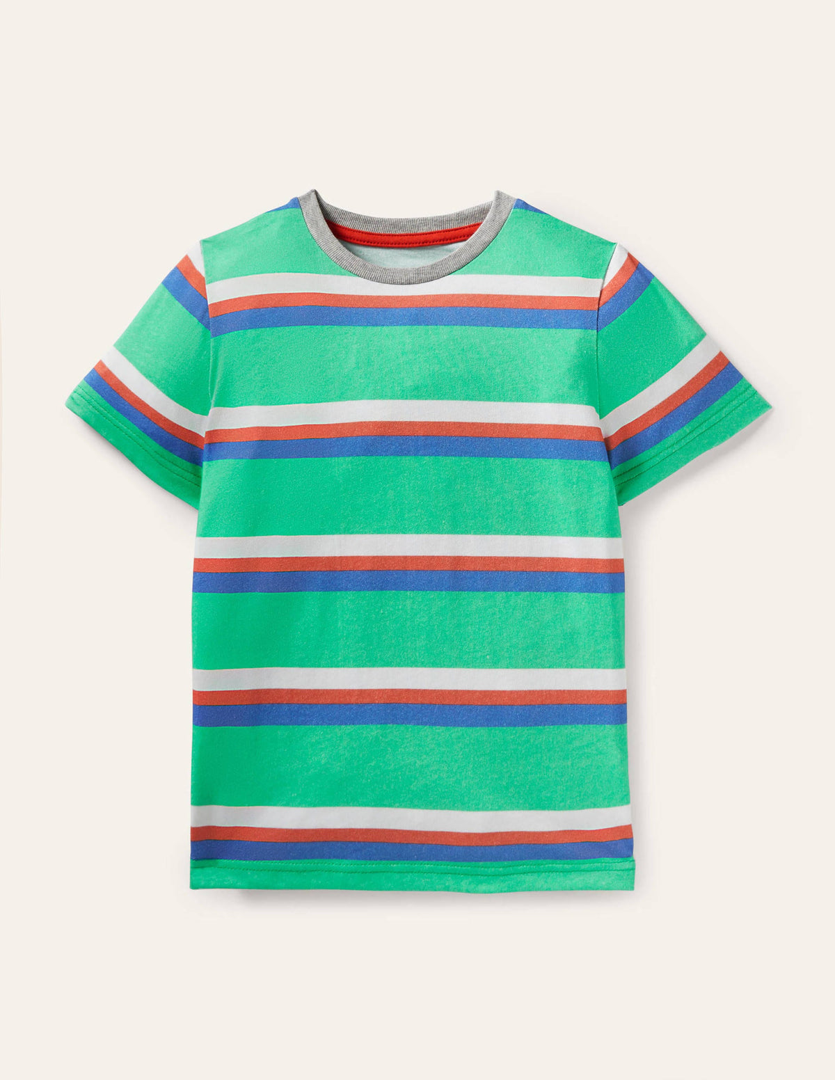 Slub Washed T-shirt-Tropical Green/Bluebell Blue-1