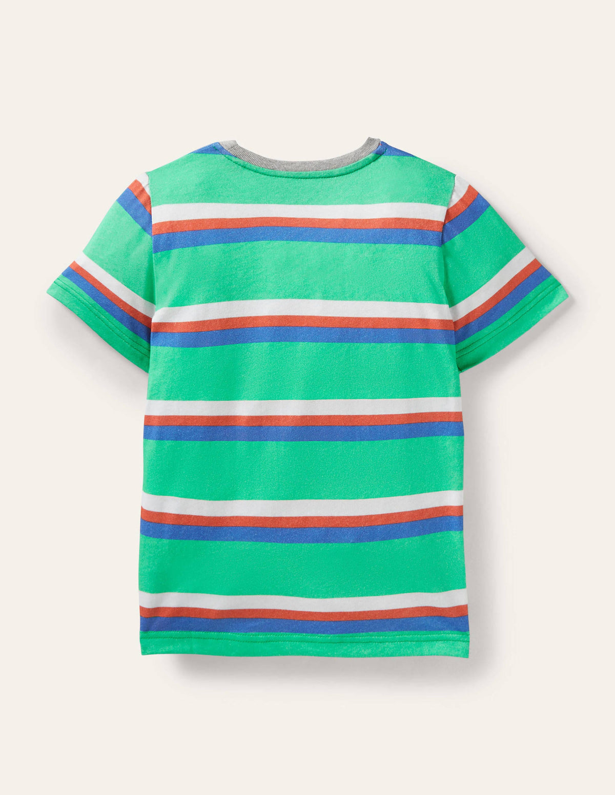 Slub Washed T-shirt-Tropical Green/Bluebell Blue-2
