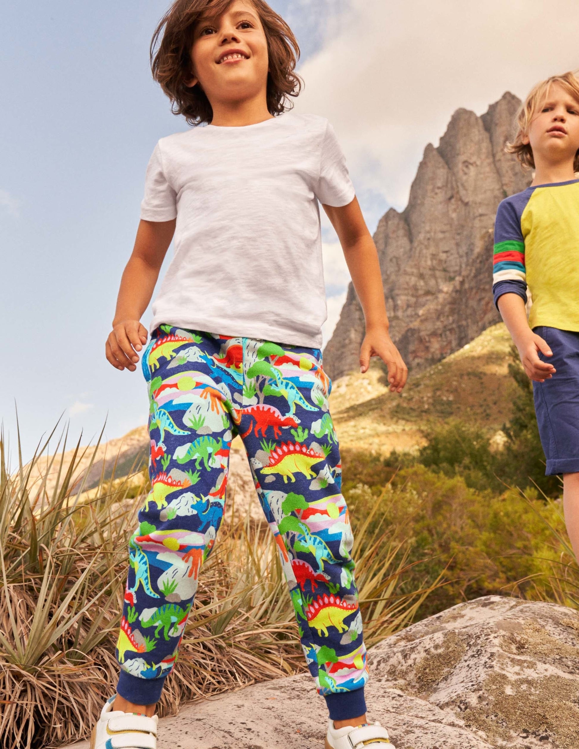 Printed Joggers-Starboard Blue Dino Sunset-4