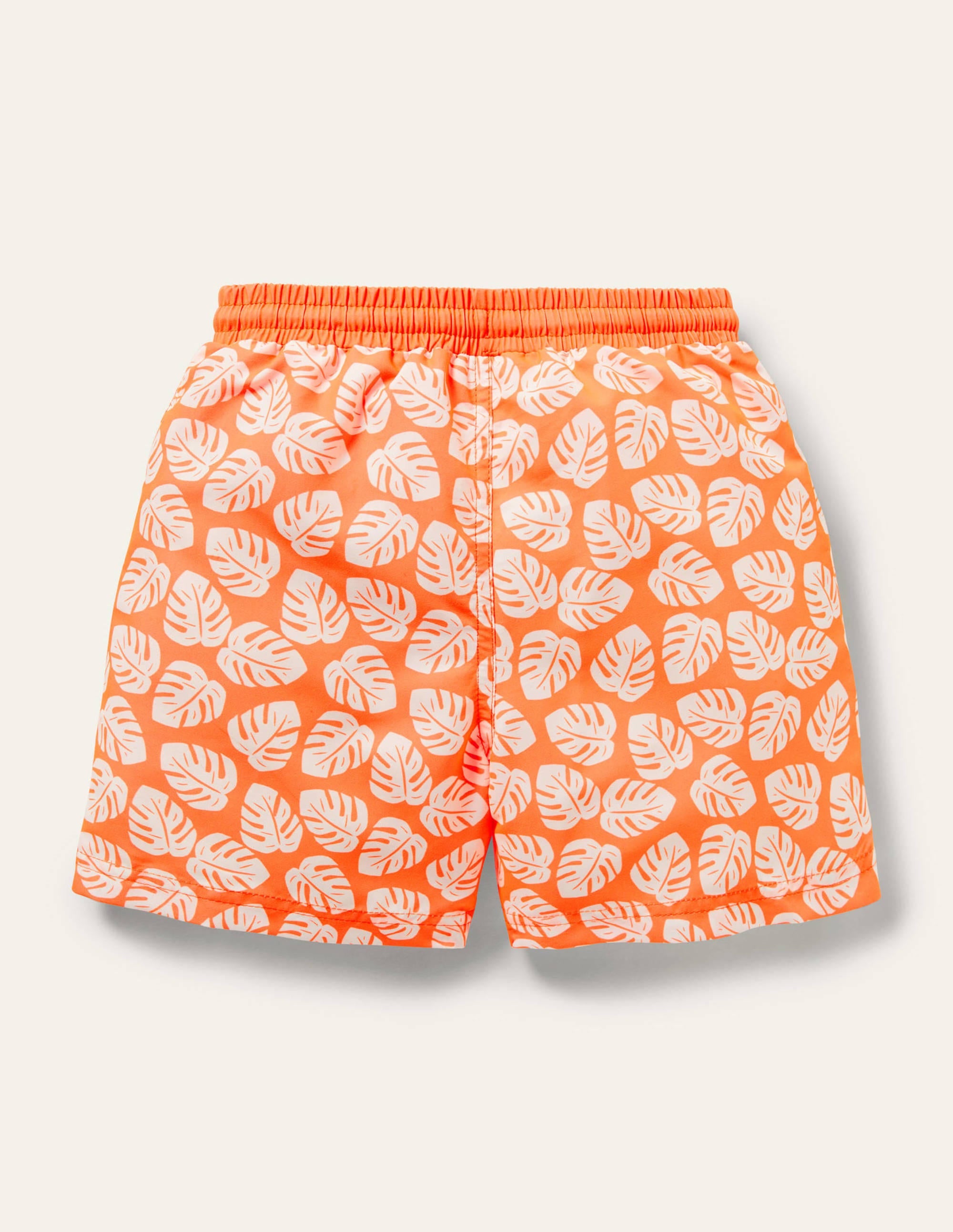 Swim Trunks-Highlighter Orange Palm Leaf - Image 2