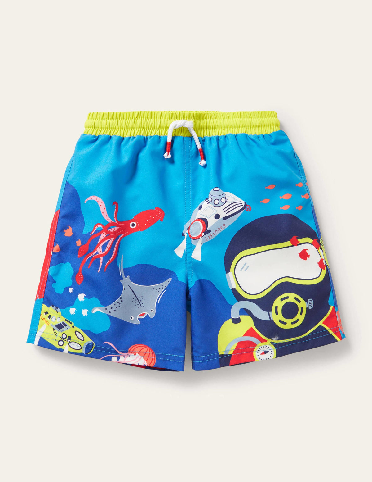 Swim Trunks-Moroccan Blue, Deep Sea Diver - Image 1