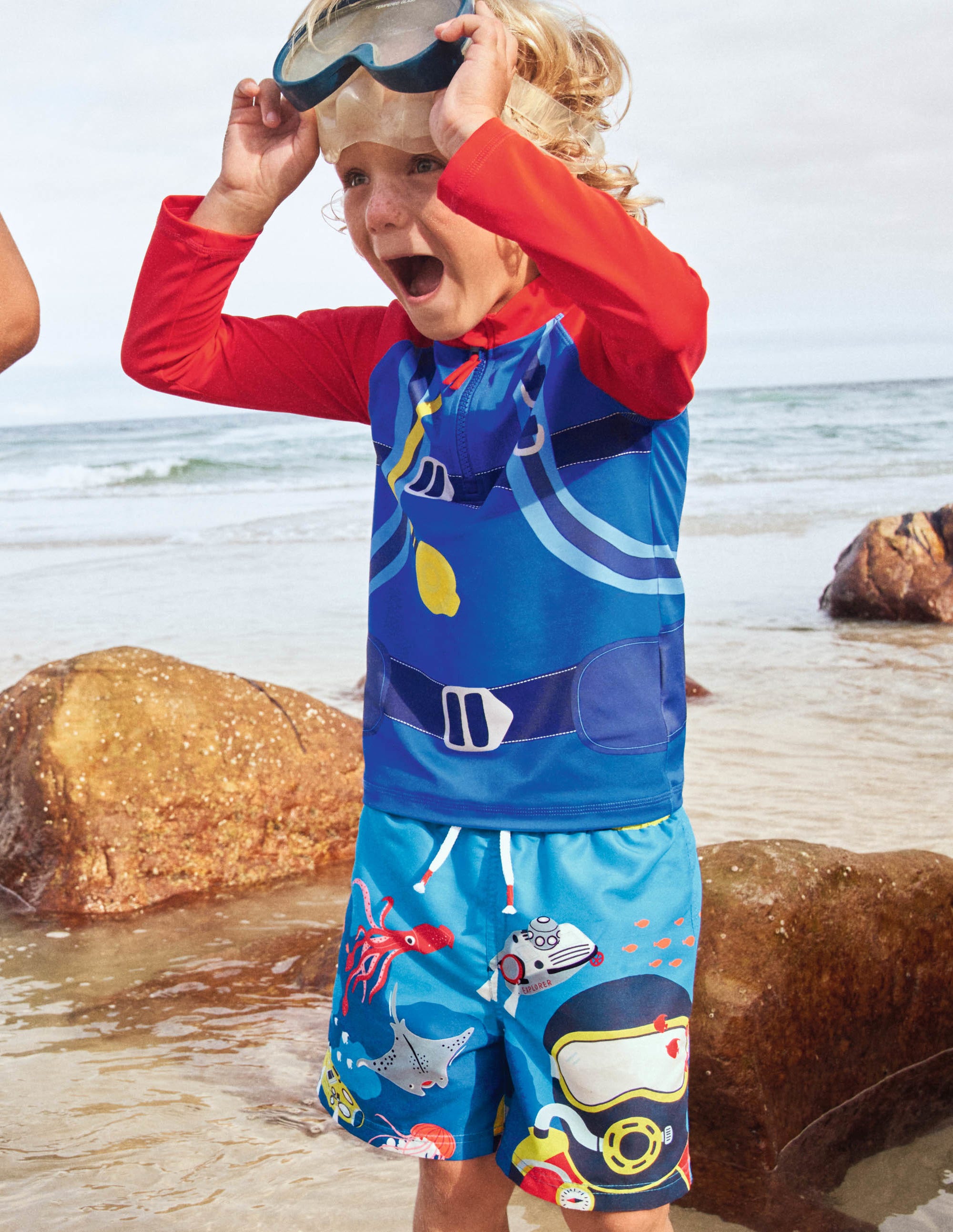 Swim Trunks-Moroccan Blue, Deep Sea Diver - Image 4