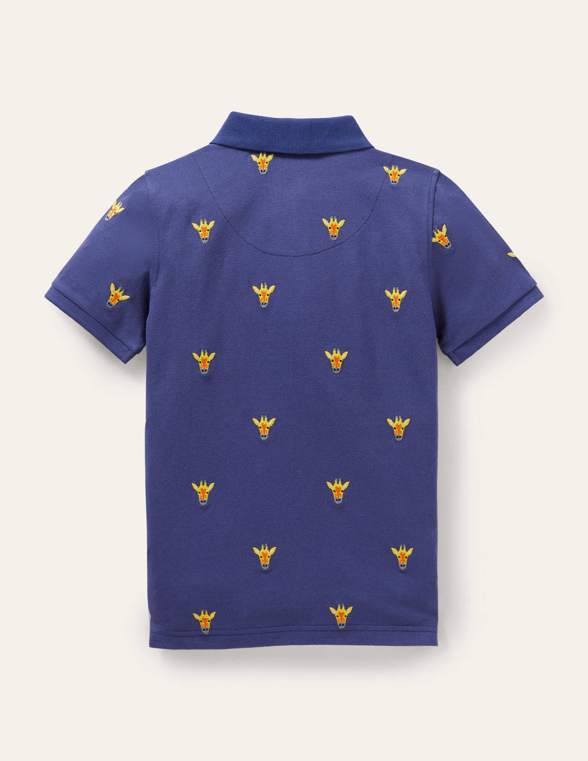 Piqué Polo Shirt-Navy Blue Giraffes - Image 2