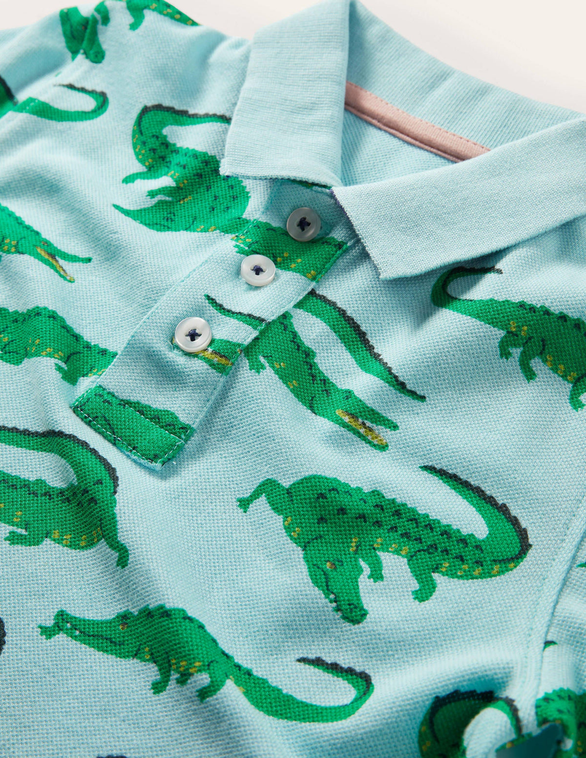 Piqué Polo Shirt-Neptune Blue Crocodiles - Image 3