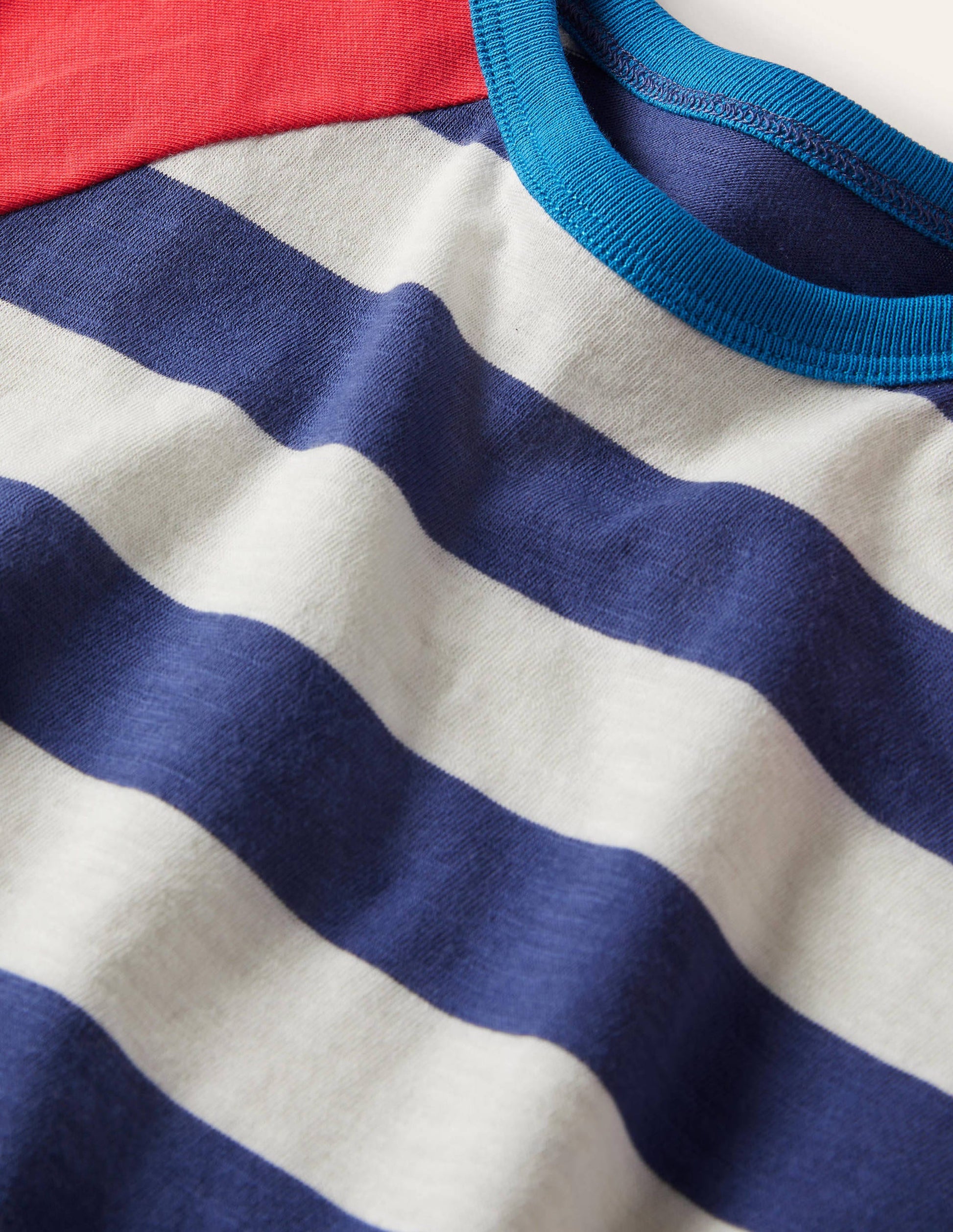 Colourblock Raglan T-shirt-Starboard Blue/Ecru-3