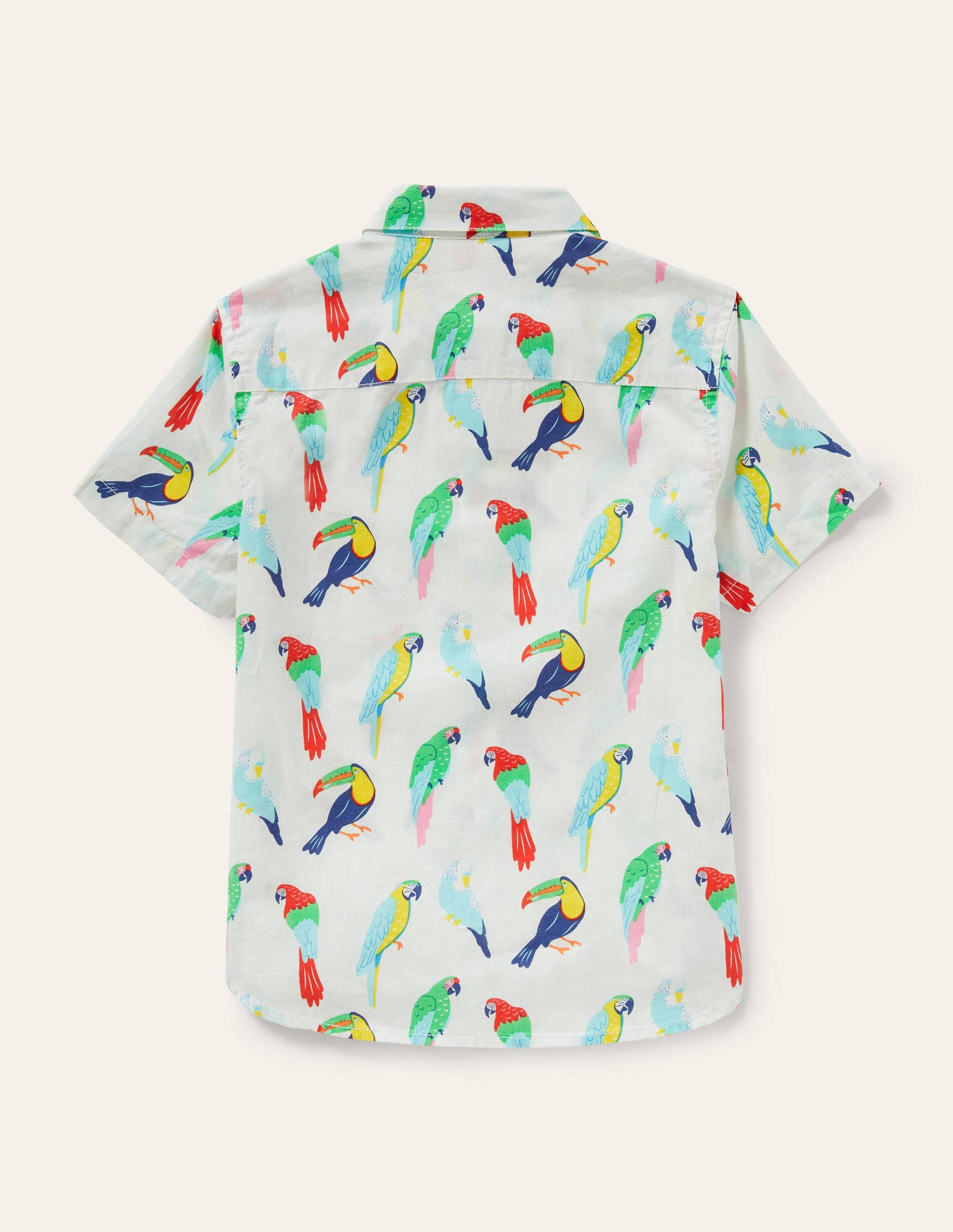 Vacation Shirt-Ivory Tropical Birds-2