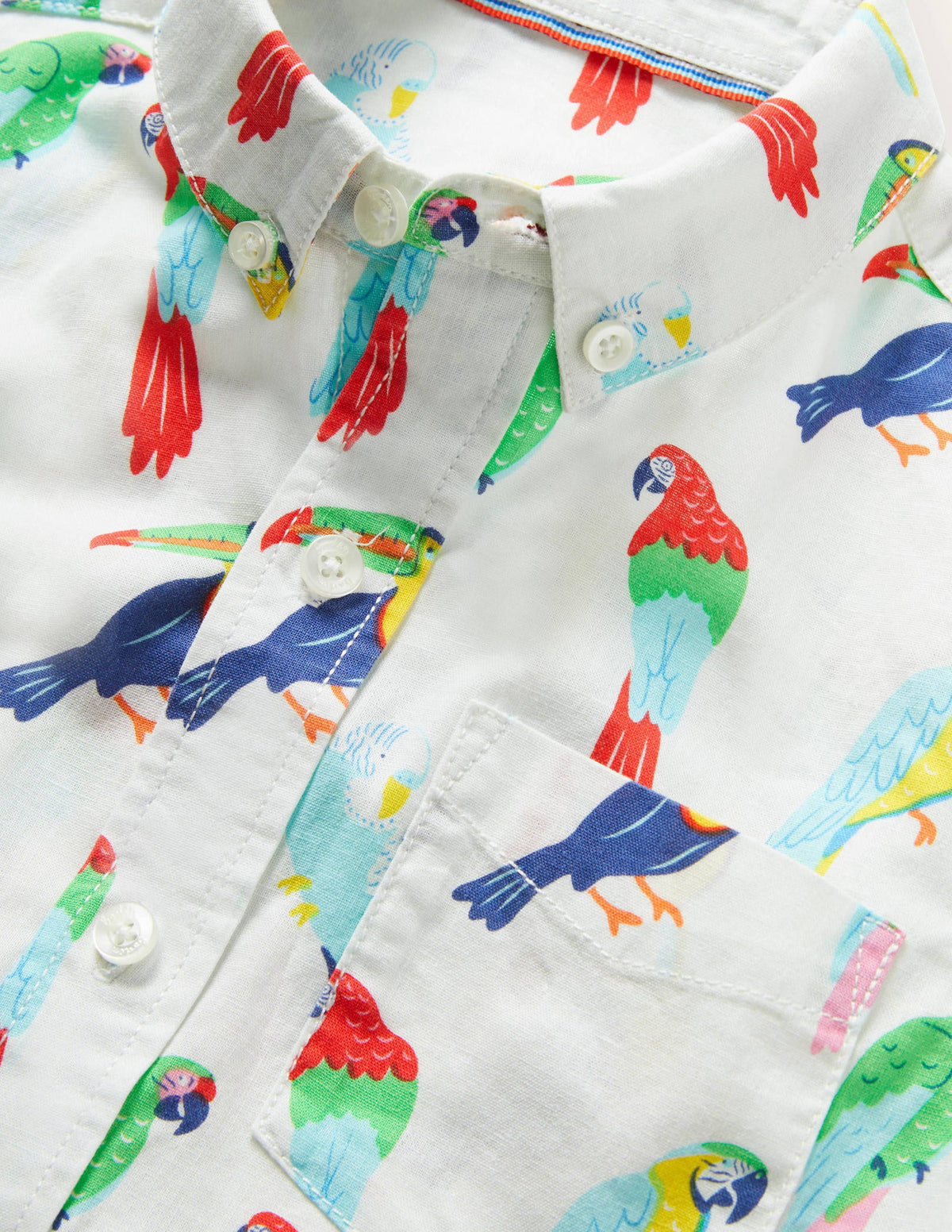 Vacation Shirt-Ivory Tropical Birds-3
