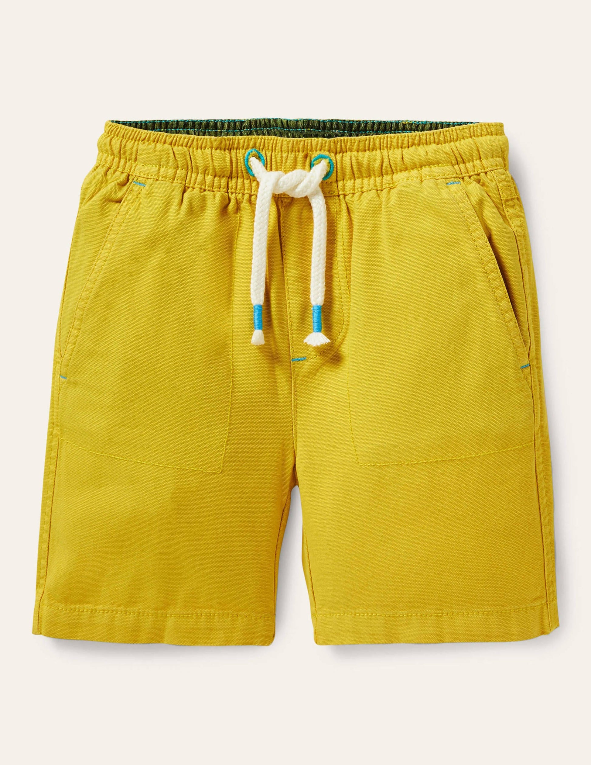 Pull-on Drawstring Shorts-Daffodil Yellow-1