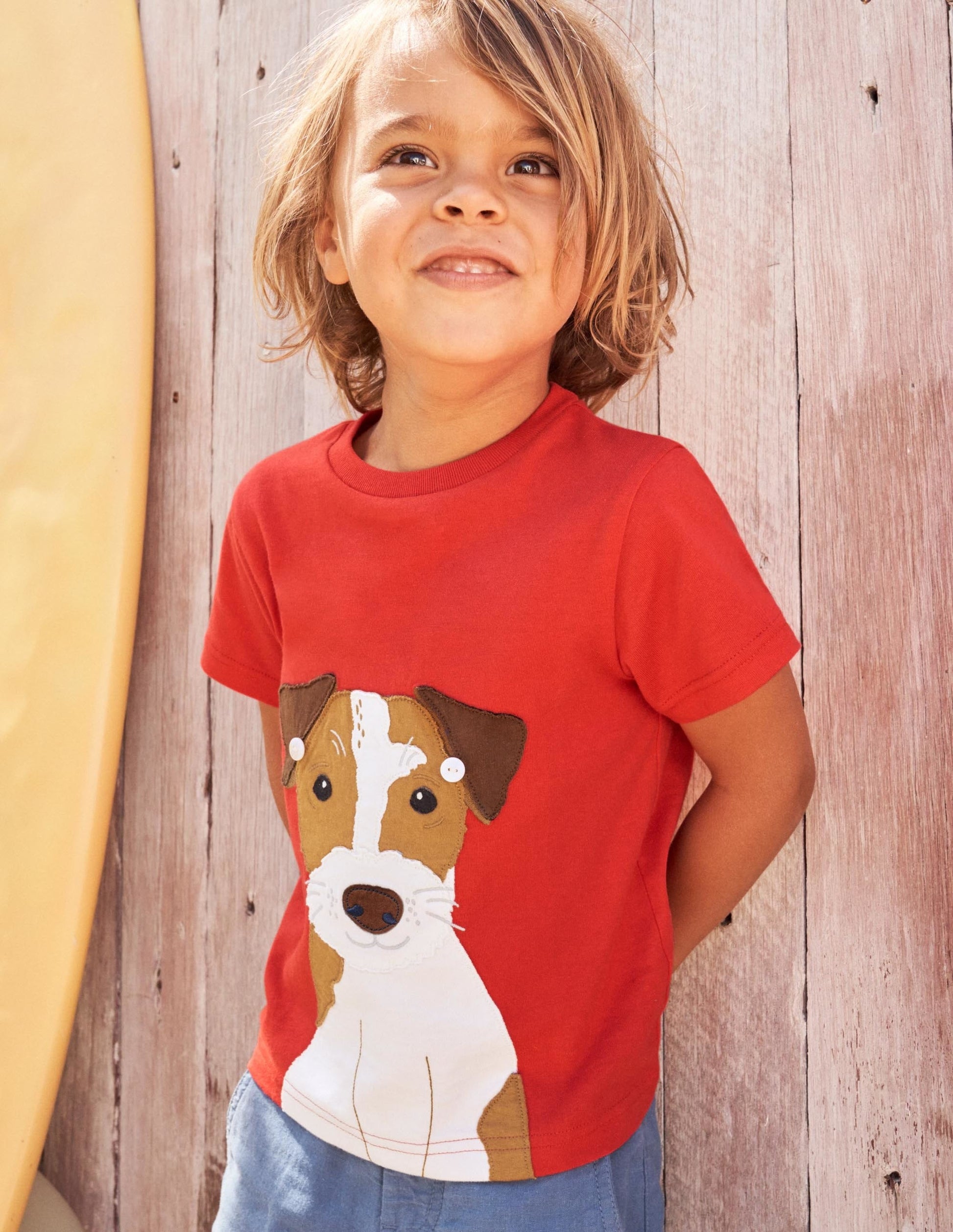 Stick-On Appliqué T-shirt-Strawberry Tart Red Sprout-9