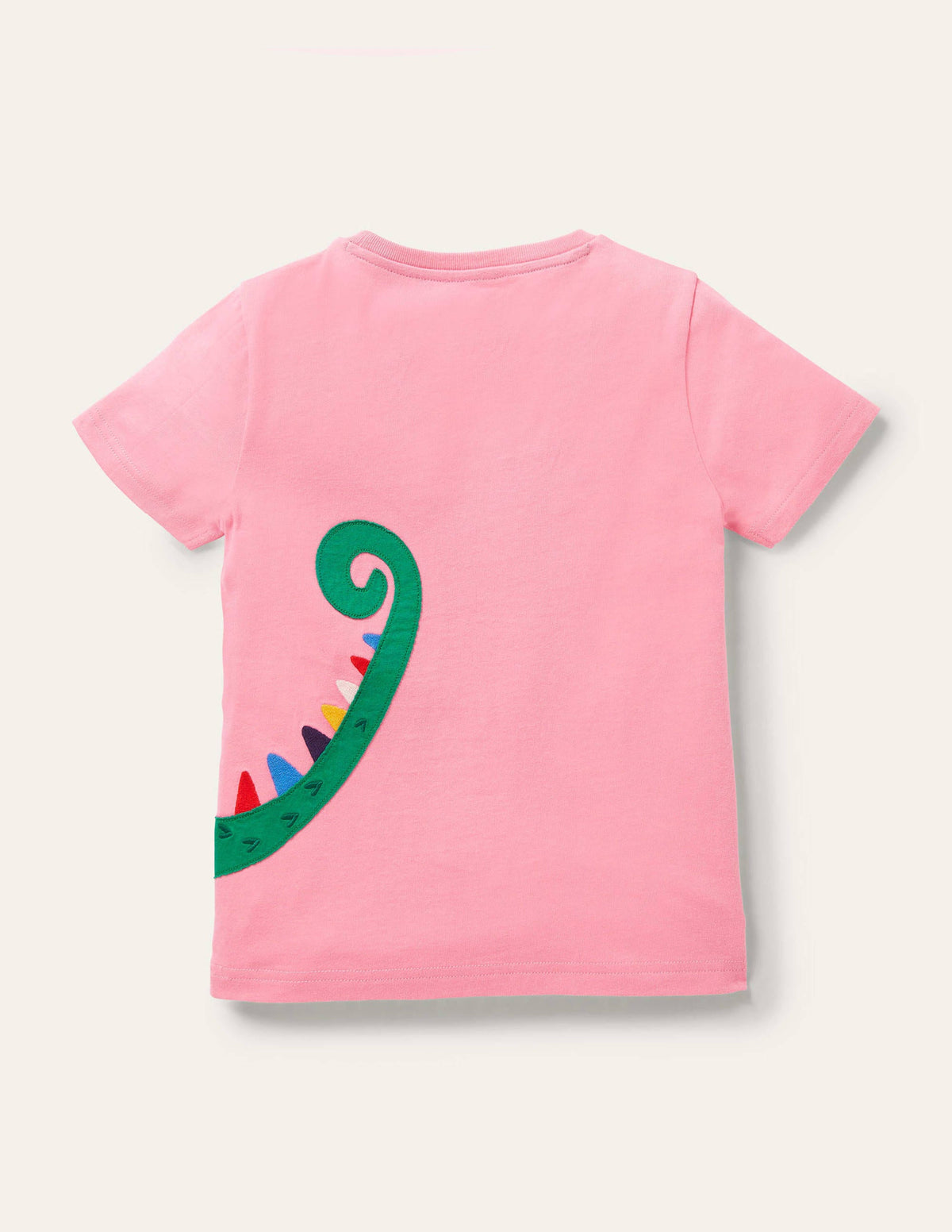 Front & Back Appliqué T-shirt-Pink Lemonade Chameleon-2